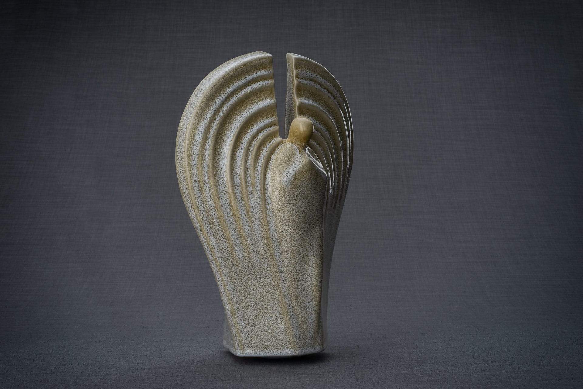 Guardian Handmade Cremation Urn for Ashes, size Large/Adult, color Light Sand Melange-Pulvis Art Urns