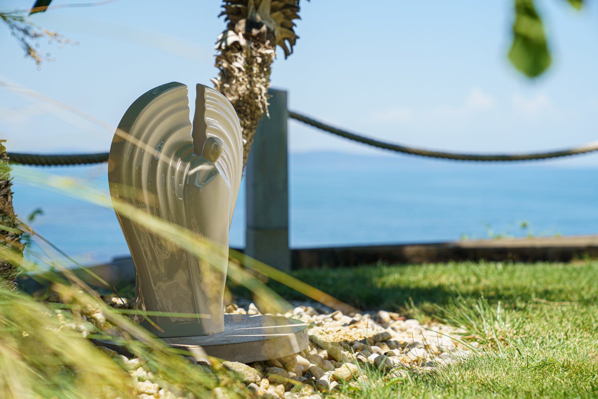 Pulvis Art Urns Adult Size Urn Guardian Handmade Cremation Urn for Ashes - Large | Transparent | Ceramic