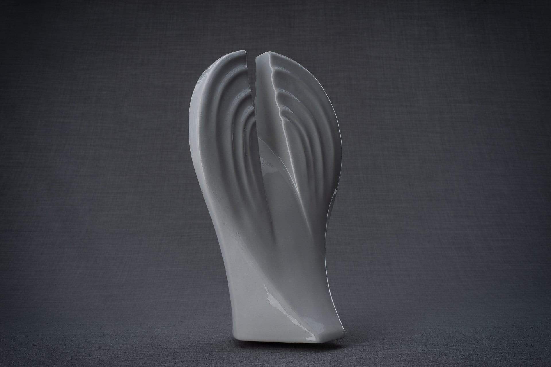 Guardian Handmade Cremation Urn for Ashes, size Large/Adult, color White-Pulvis Art Urns
