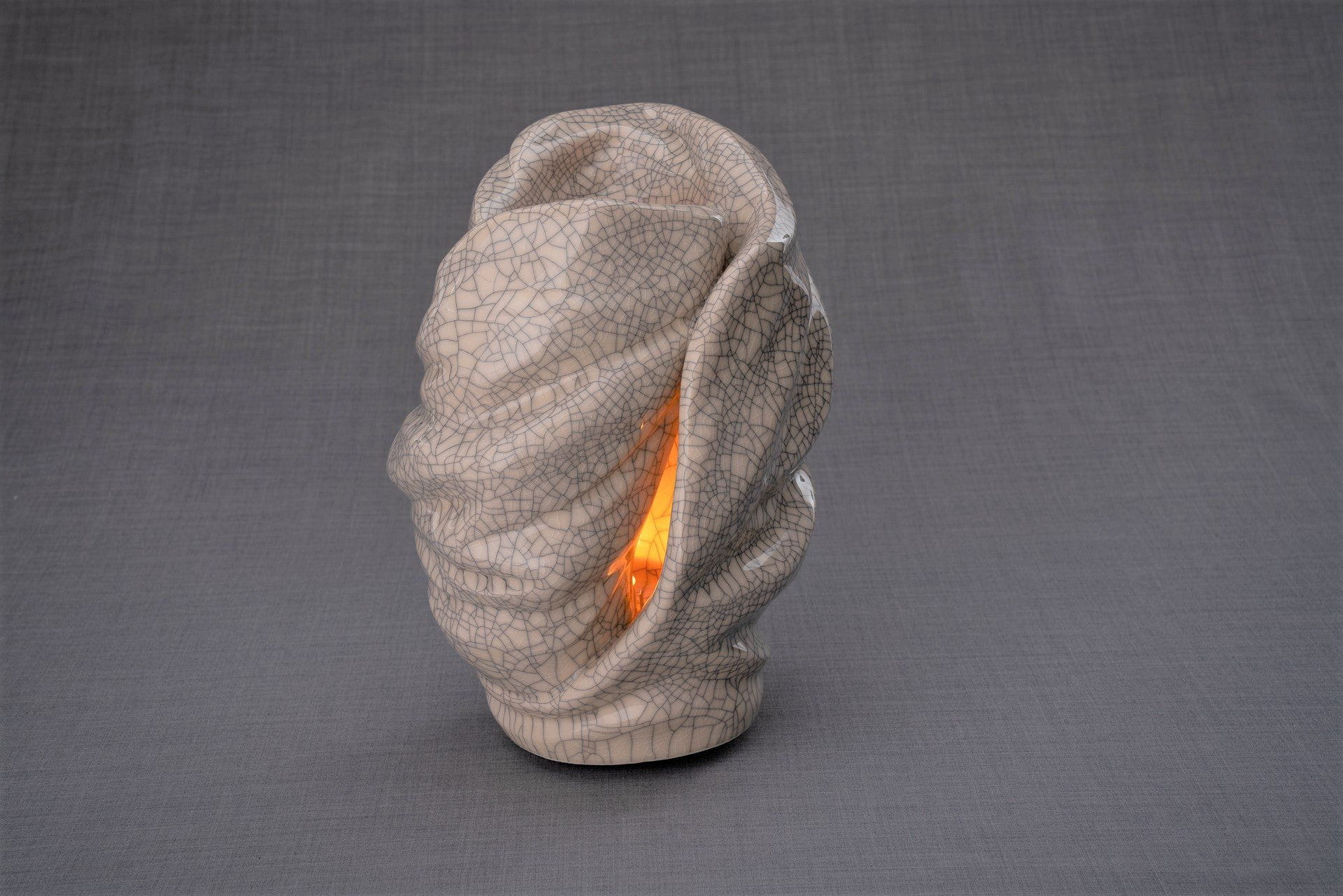 Pulvis Art Urns Adult Size Urn Handmade Cremation Urn for Ashes "Light" - Large | Craquelure | Ceramic