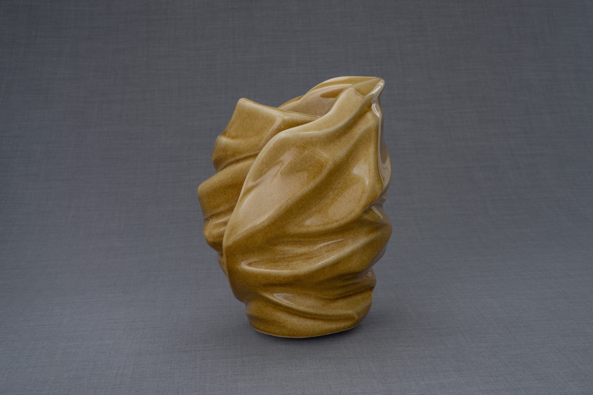 Light Handmade Cremation Urn for Ashes, size Large/Adult, color Dark Sand-Pulvis Art Urns