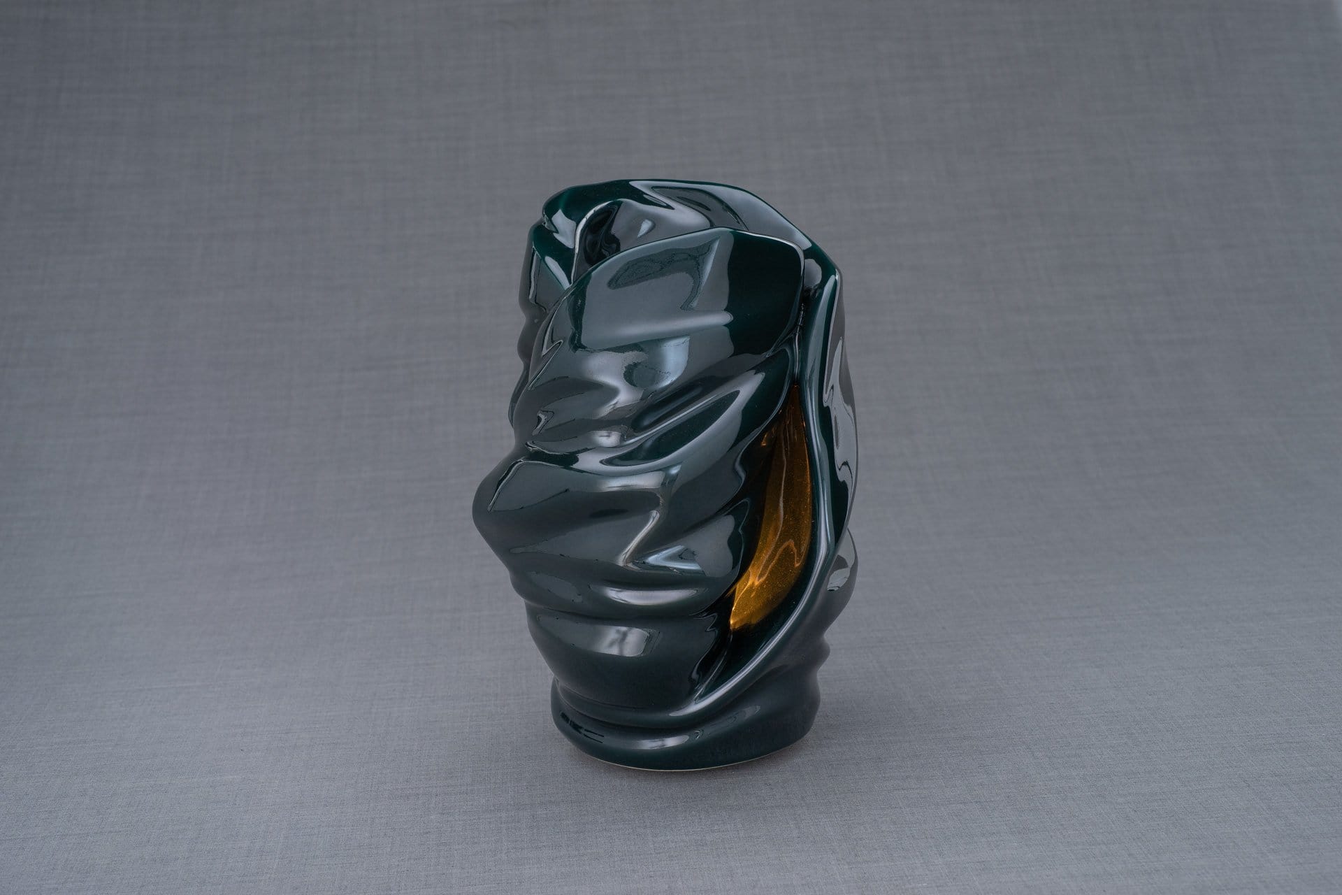 Light Handmade Cremation Urn for Ashes, size Large/Adult, color Oxide Green-Pulvis Art Urns