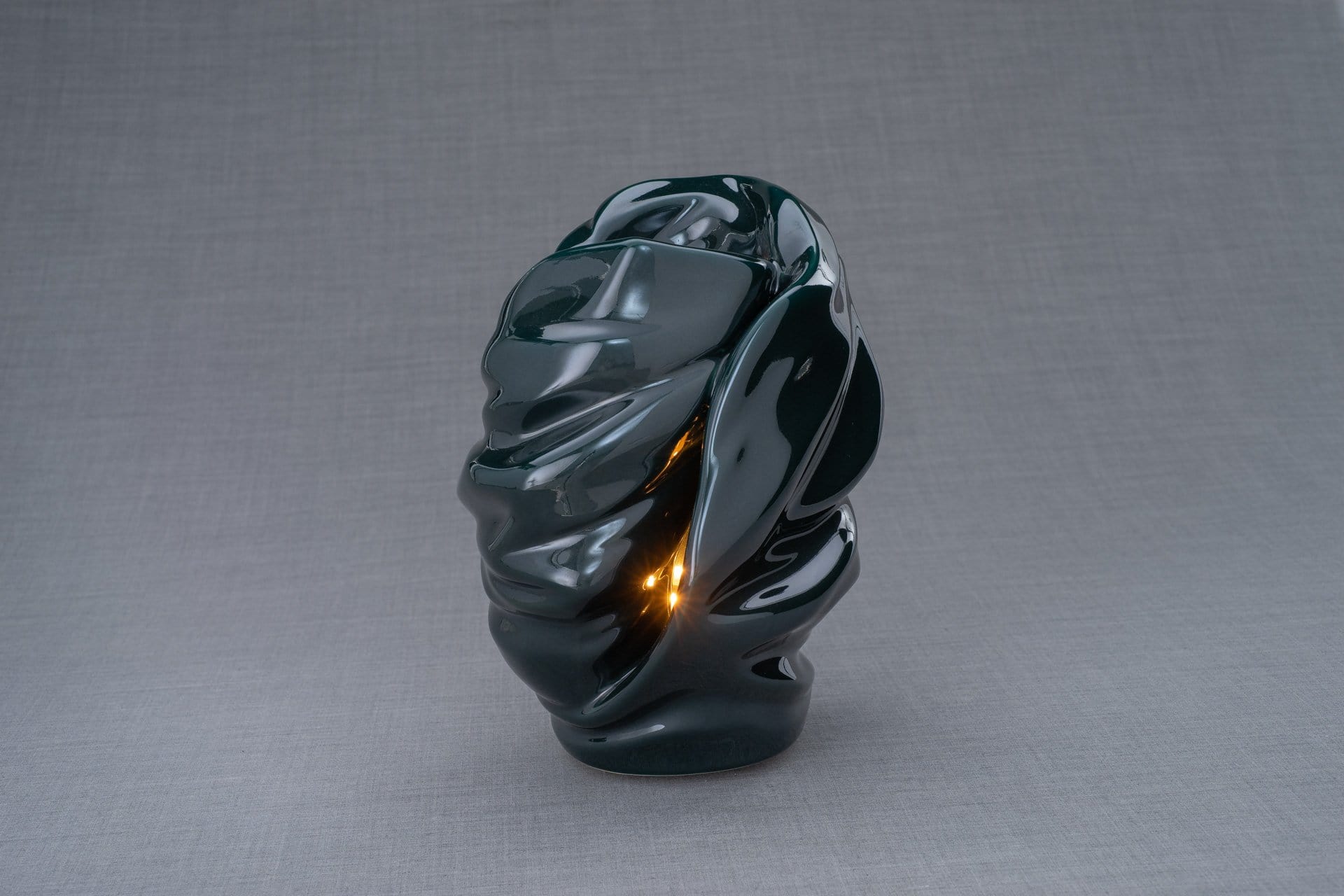 Light Handmade Cremation Urn for Ashes, size Large/Adult, color Oxide Green-Pulvis Art Urns