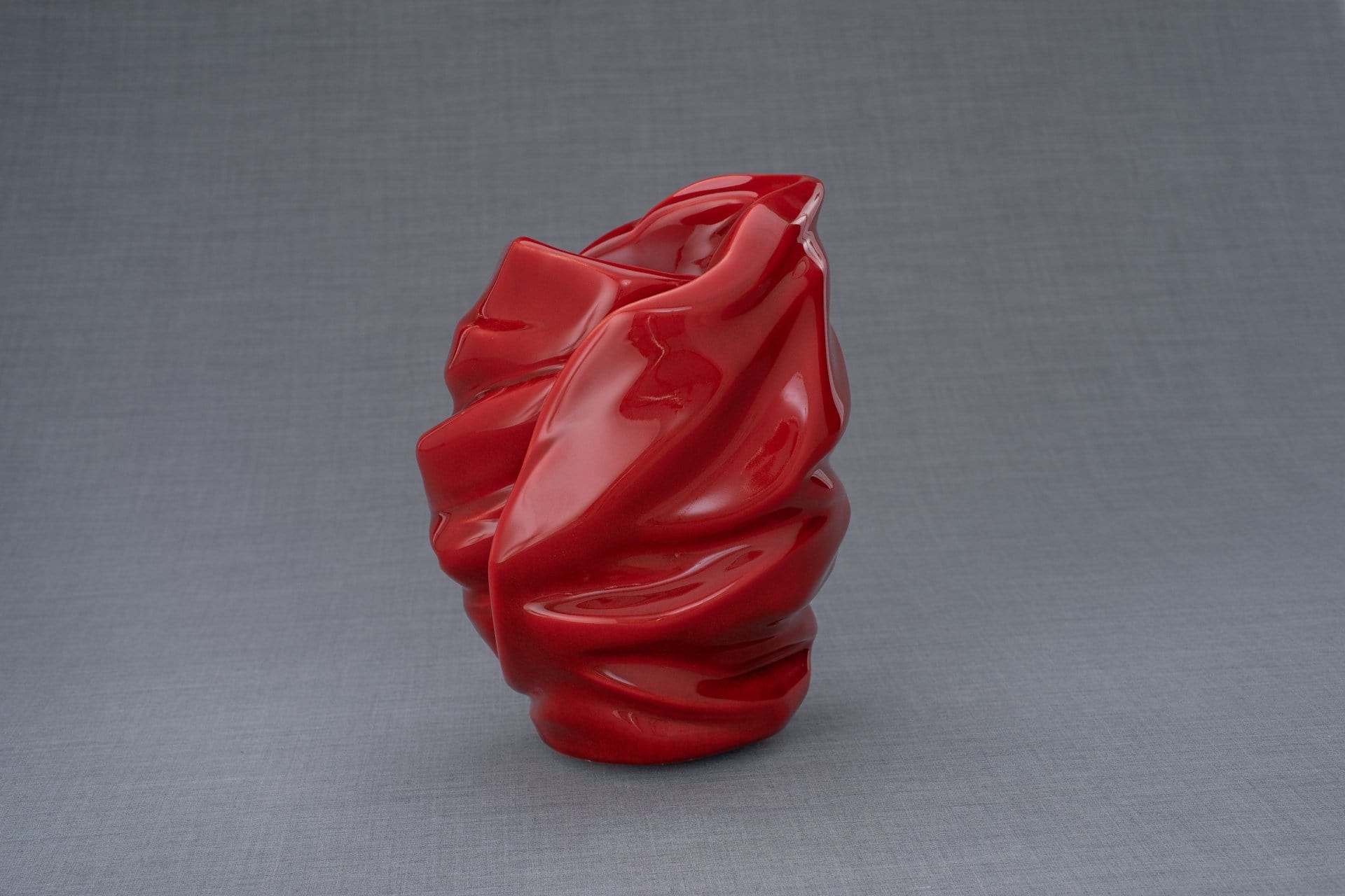 Light Handmade Cremation Urn for Ashes, size Large/Adult, color Red-Pulvis Art Urns