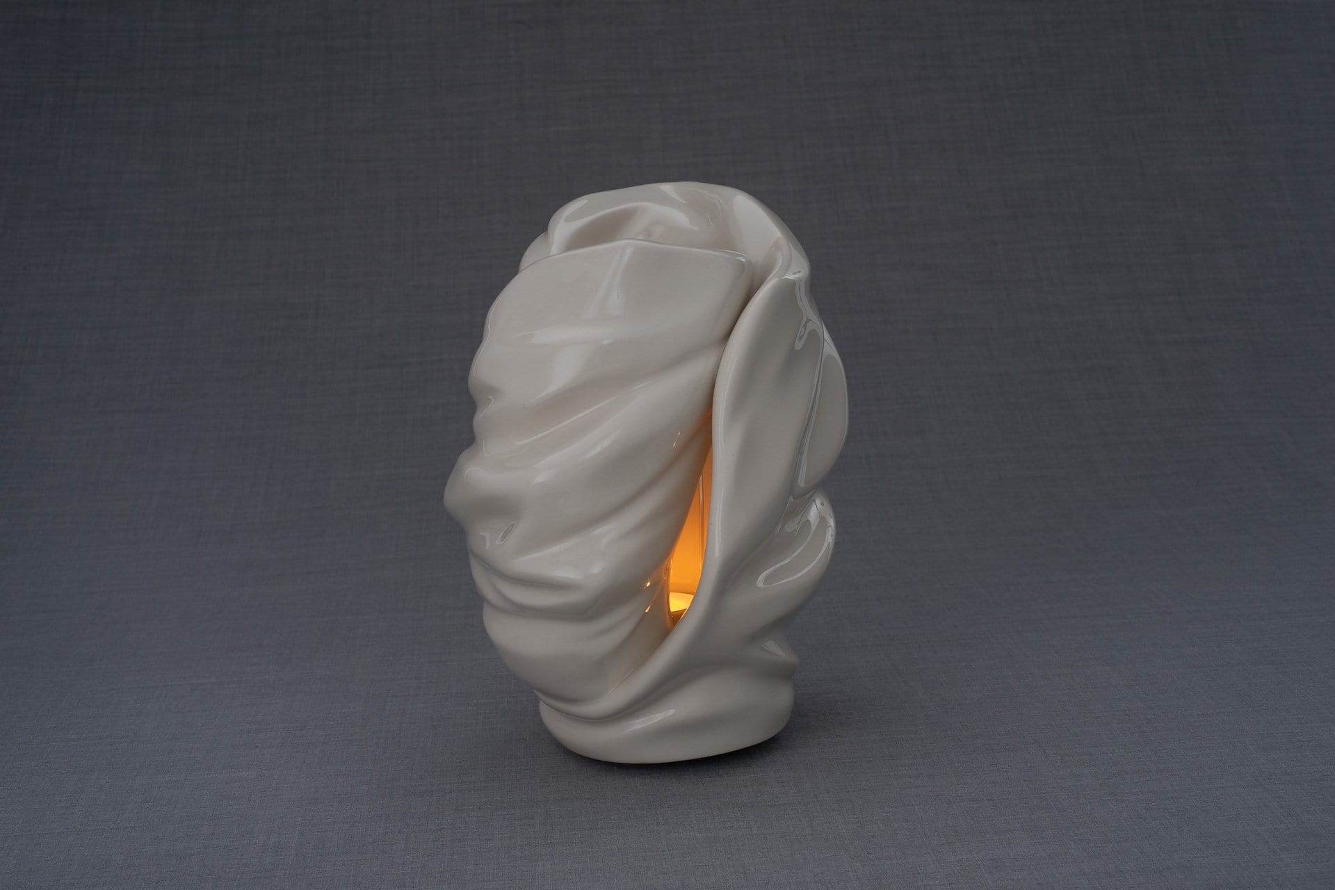 Light Handmade Cremation Urn for Ashes, size Large/Adult, color Transparent-Pulvis Art Urns