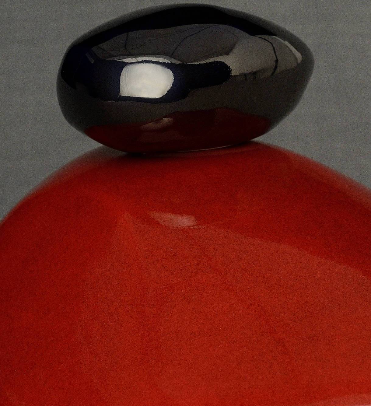 Stone Handmade Cremation Urn for Ashes, size Large/Adult, color Red-PulvisArtUrns-Pulvis Art Urns