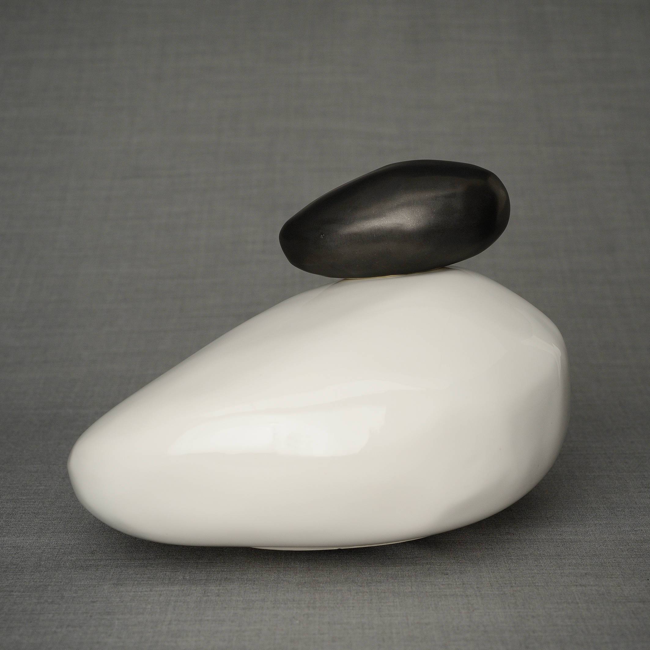 Stone Handmade Cremation Urn for Ashes, size Large/Adult, color White-PulvisArtUrns-Pulvis Art Urns
