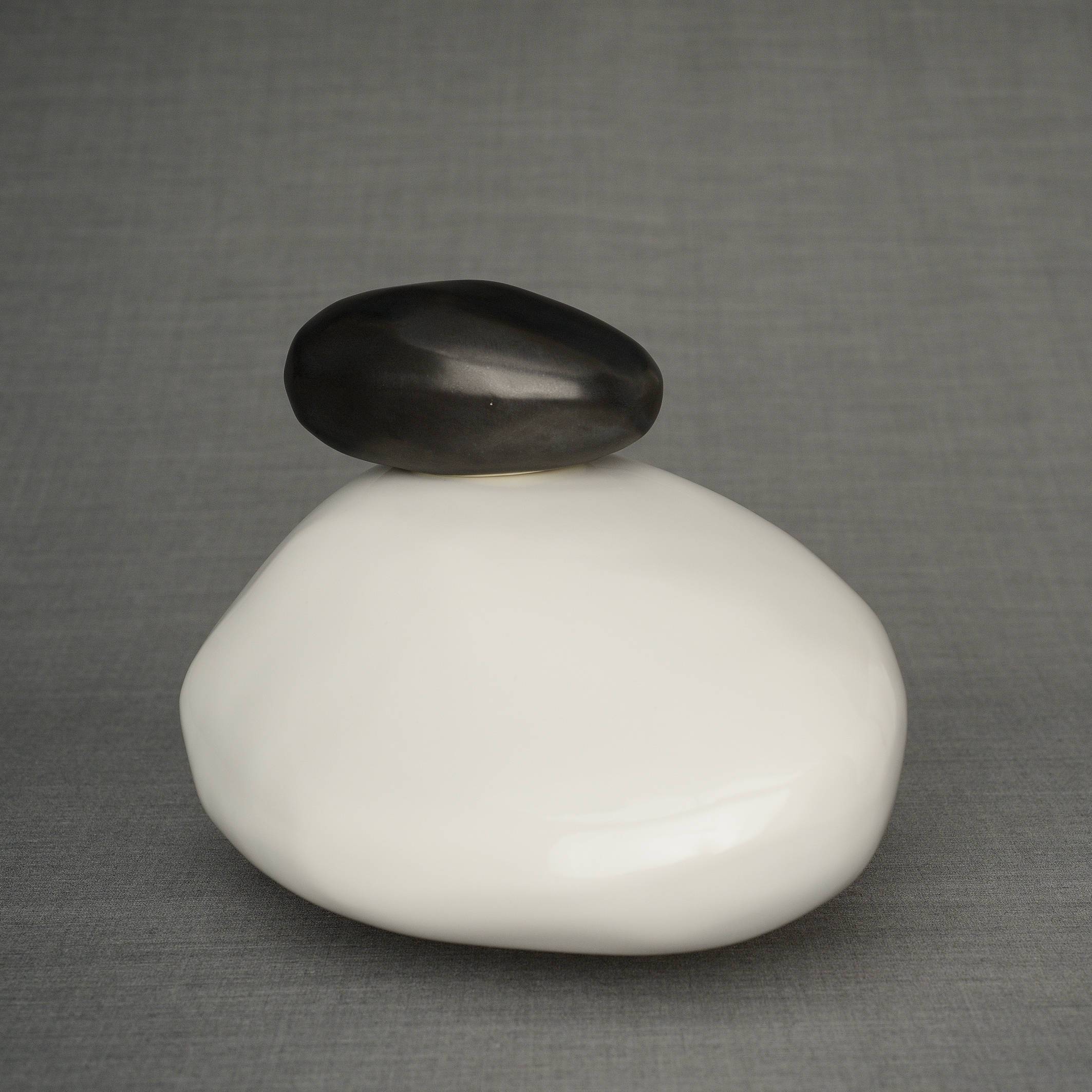 Stone Handmade Cremation Urn for Ashes, size Large/Adult, color White-PulvisArtUrns-Pulvis Art Urns
