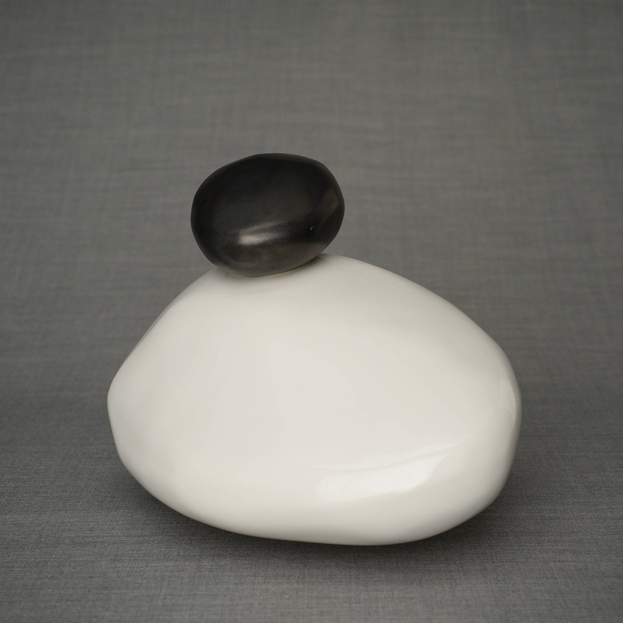 Stone Handmade Cremation Urn for Ashes, size Large/Adult, color White-PulvisArtUrns-Pulvis Art Urns