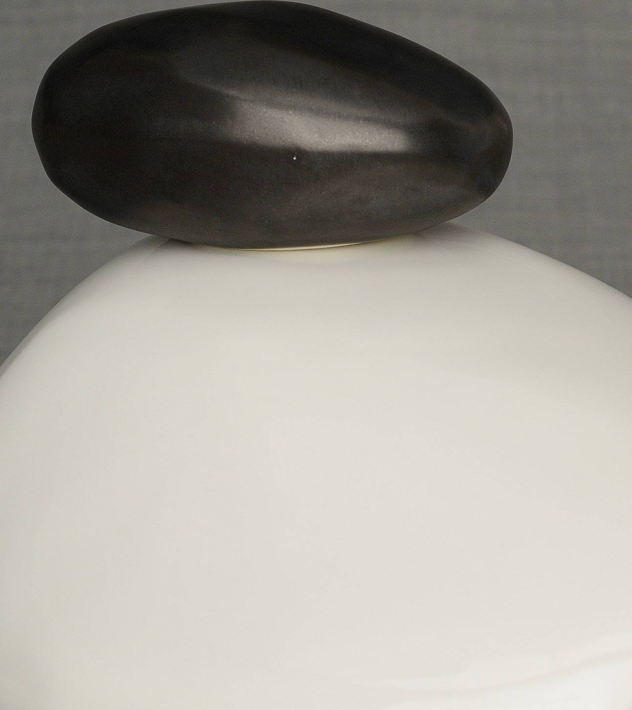 Stone Handmade Cremation Urn for Ashes, size Large/Adult, color White-PulvisArtUrns-Pulvis Art Urns