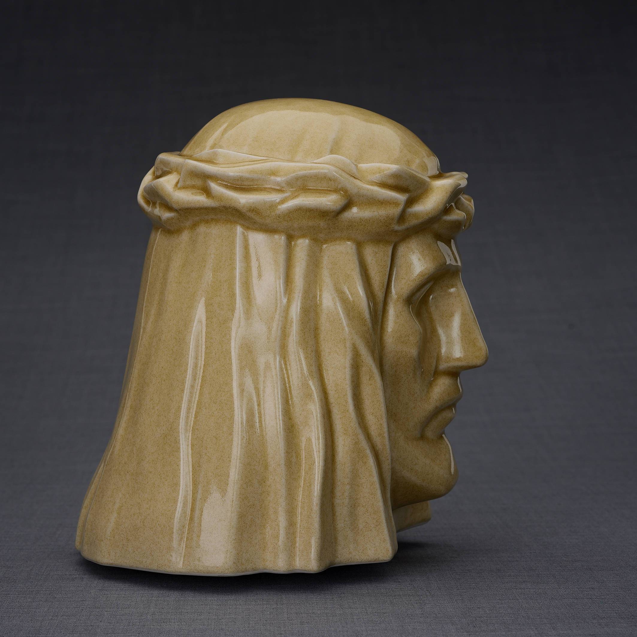 The Christ Handmade Cremation Urn for Ashes, size Large/Adult, color Light Sand-PulvisArtUrns-Pulvis Art Urns
