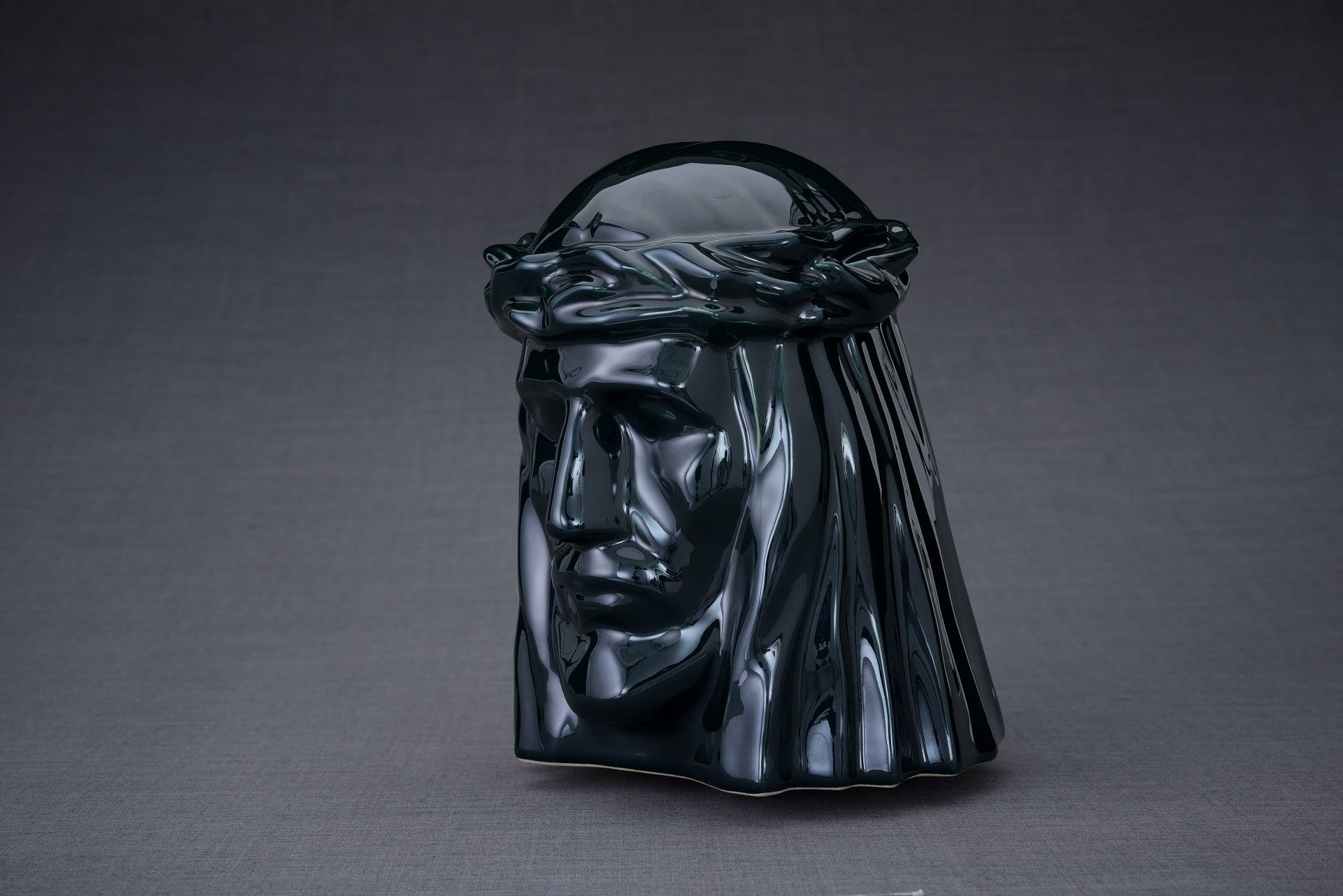 The Christ Handmade Cremation Urn for Ashes, size Large/Adult, color Oxide Green-Pulvis Art Urns