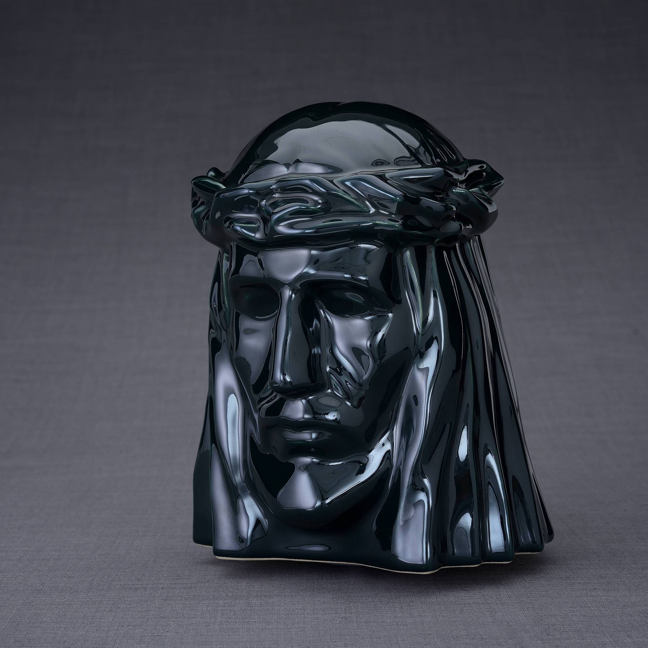 The Christ Handmade Cremation Urn for Ashes, size Large/Adult, color Oxide Green-PulvisArtUrns-Pulvis Art Urns