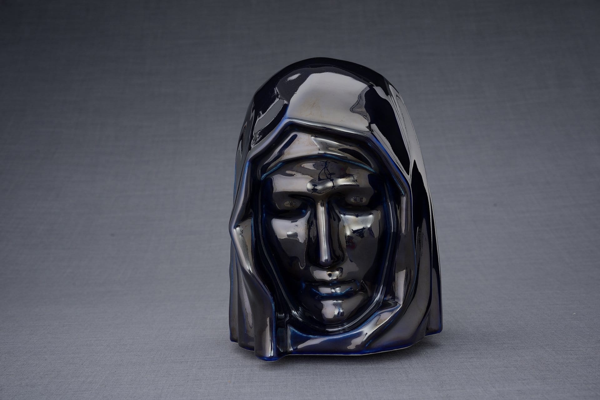 The Holy Mother Handmade Cremation Urn for Ashes, size Large/Adult, color Cobalt Metallic-Pulvis Art Urns