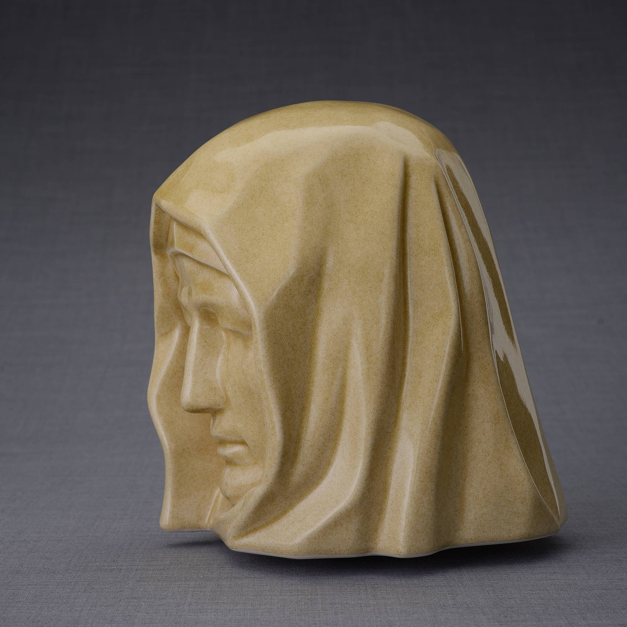 The Holy Mother Handmade Cremation Urn for Ashes, size Large/Adult, color Light Sand-PulvisArtUrns-Pulvis Art Urns