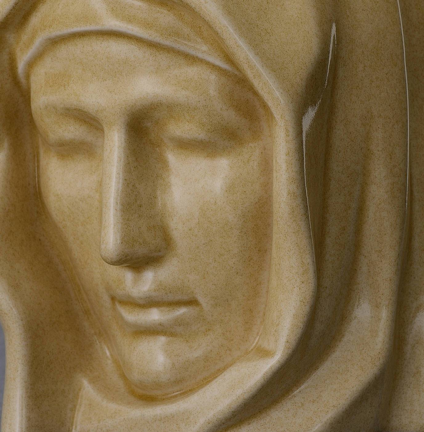 The Holy Mother Handmade Cremation Urn for Ashes, size Large/Adult, color Light Sand-PulvisArtUrns-Pulvis Art Urns