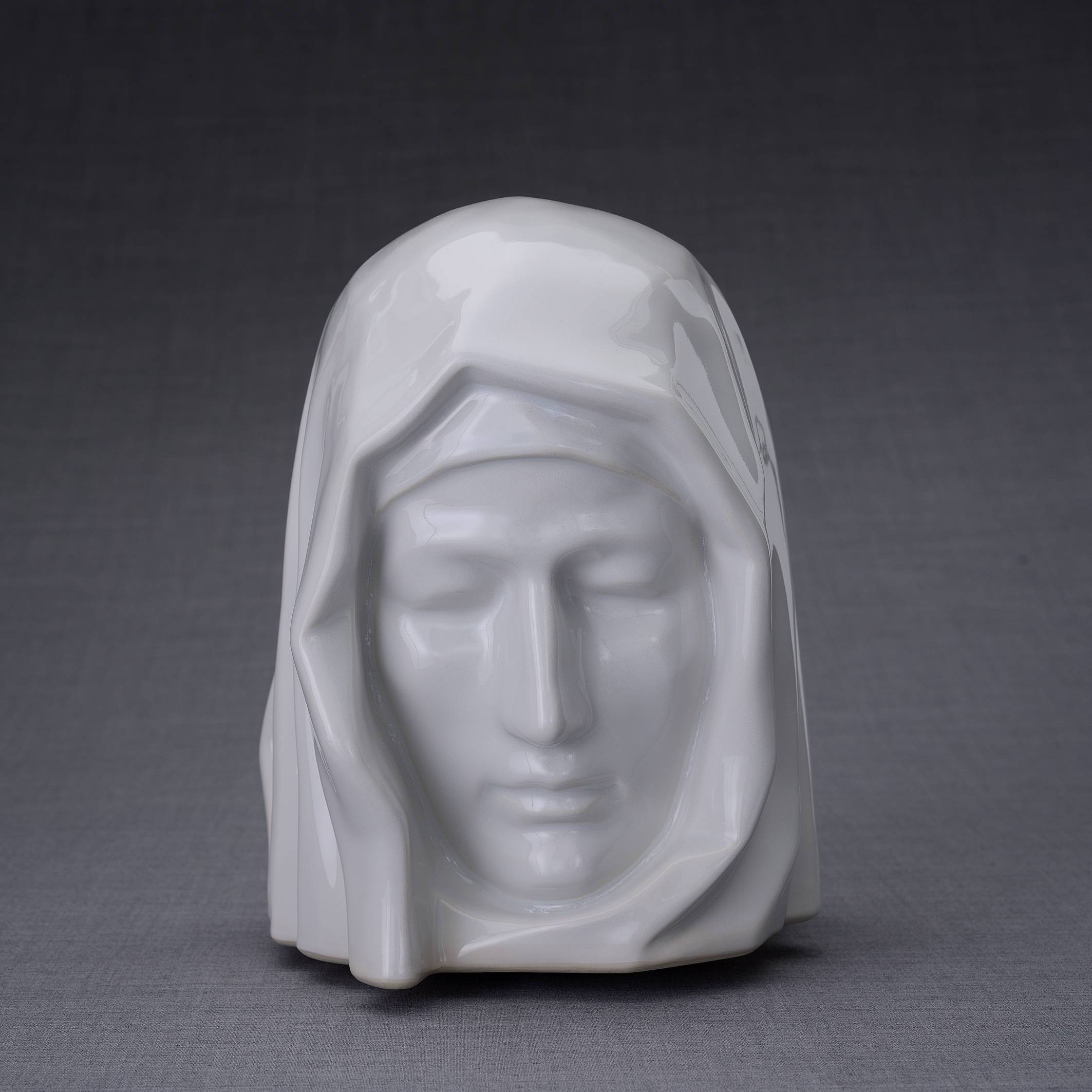 The Holy Mother Handmade Cremation Urn for Ashes, size Large/Adult, color White-PulvisArtUrns-Pulvis Art Urns