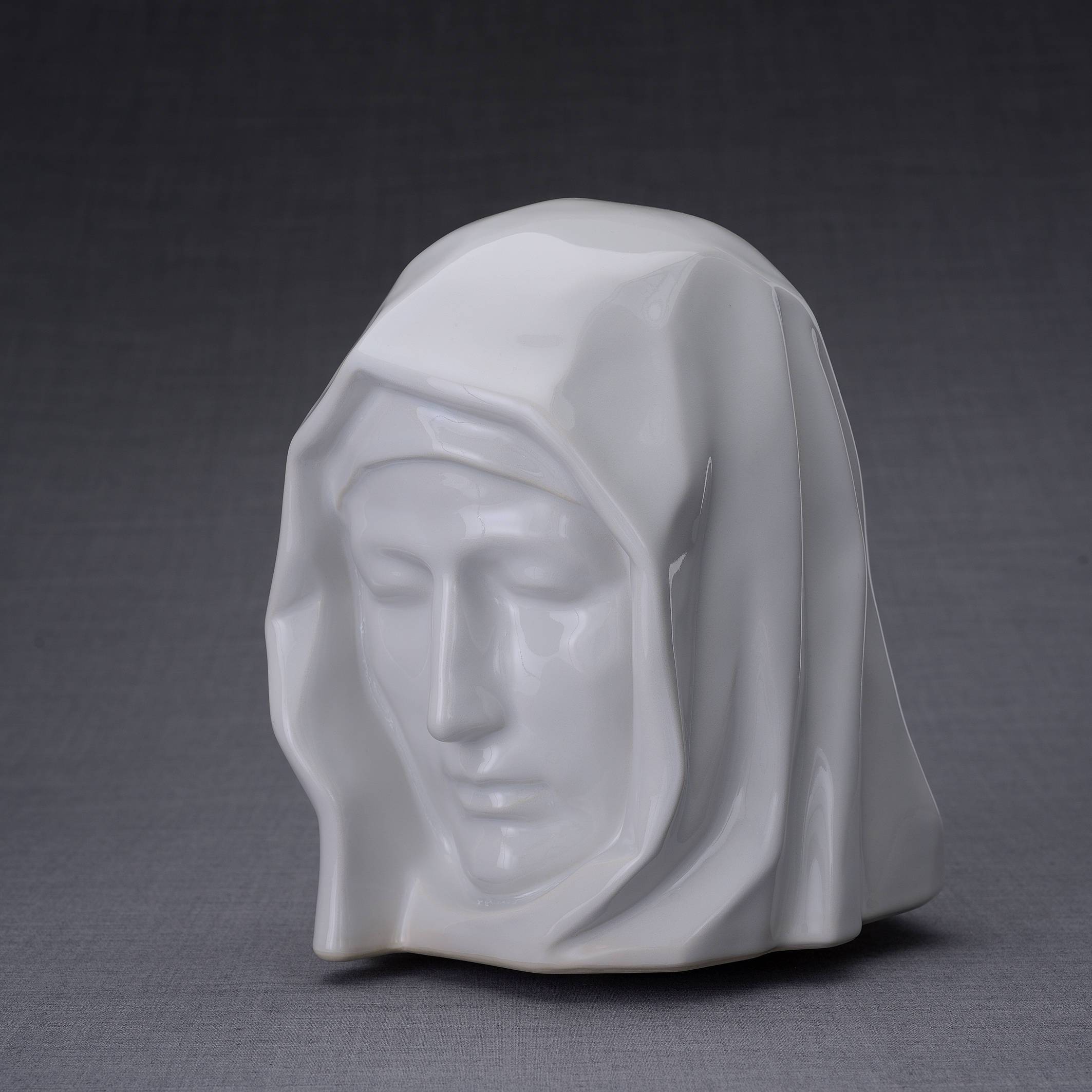 The Holy Mother Handmade Cremation Urn for Ashes, size Large/Adult, color White-PulvisArtUrns-Pulvis Art Urns