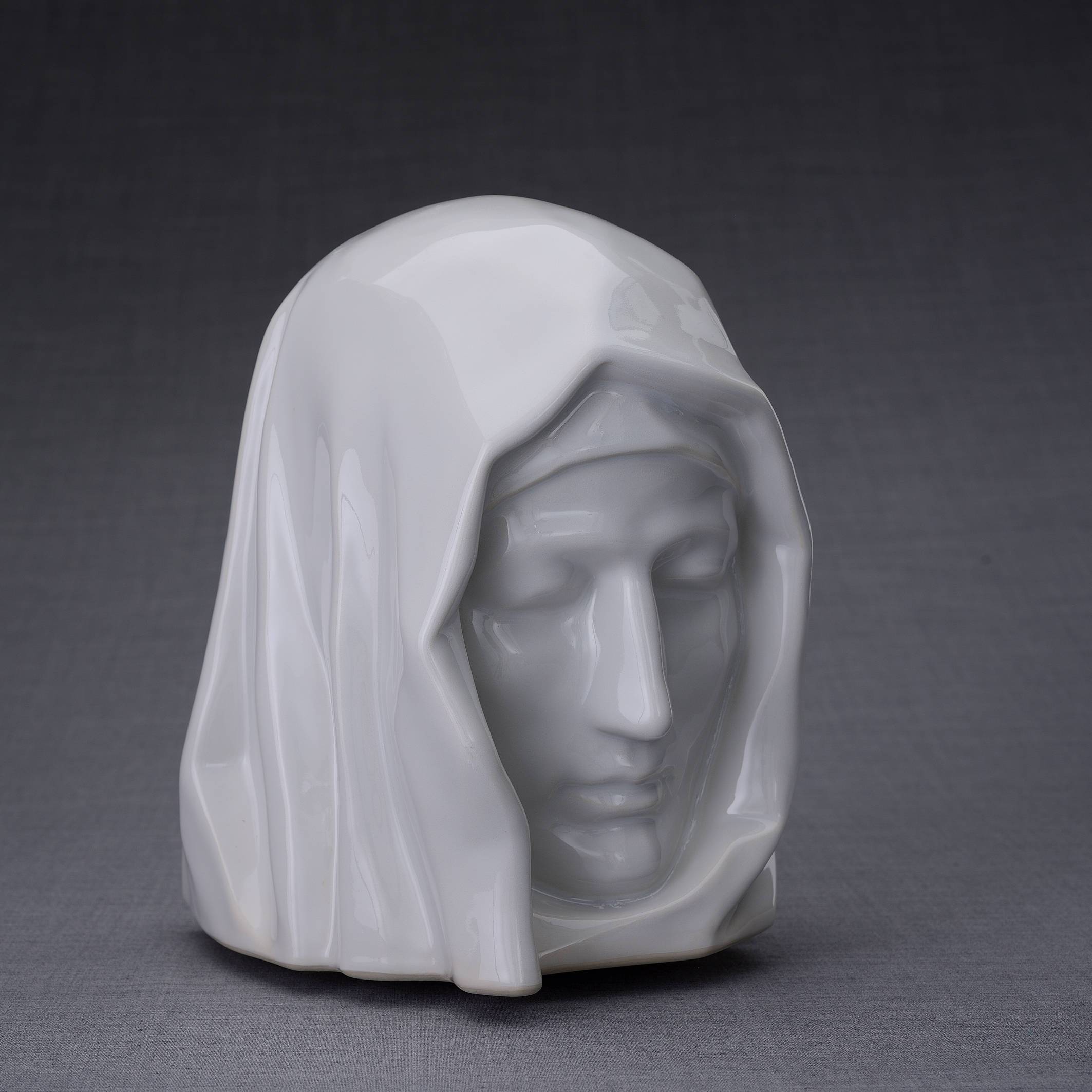The Holy Mother Handmade Cremation Urn for Ashes, size Large/Adult, color White-PulvisArtUrns-Pulvis Art Urns