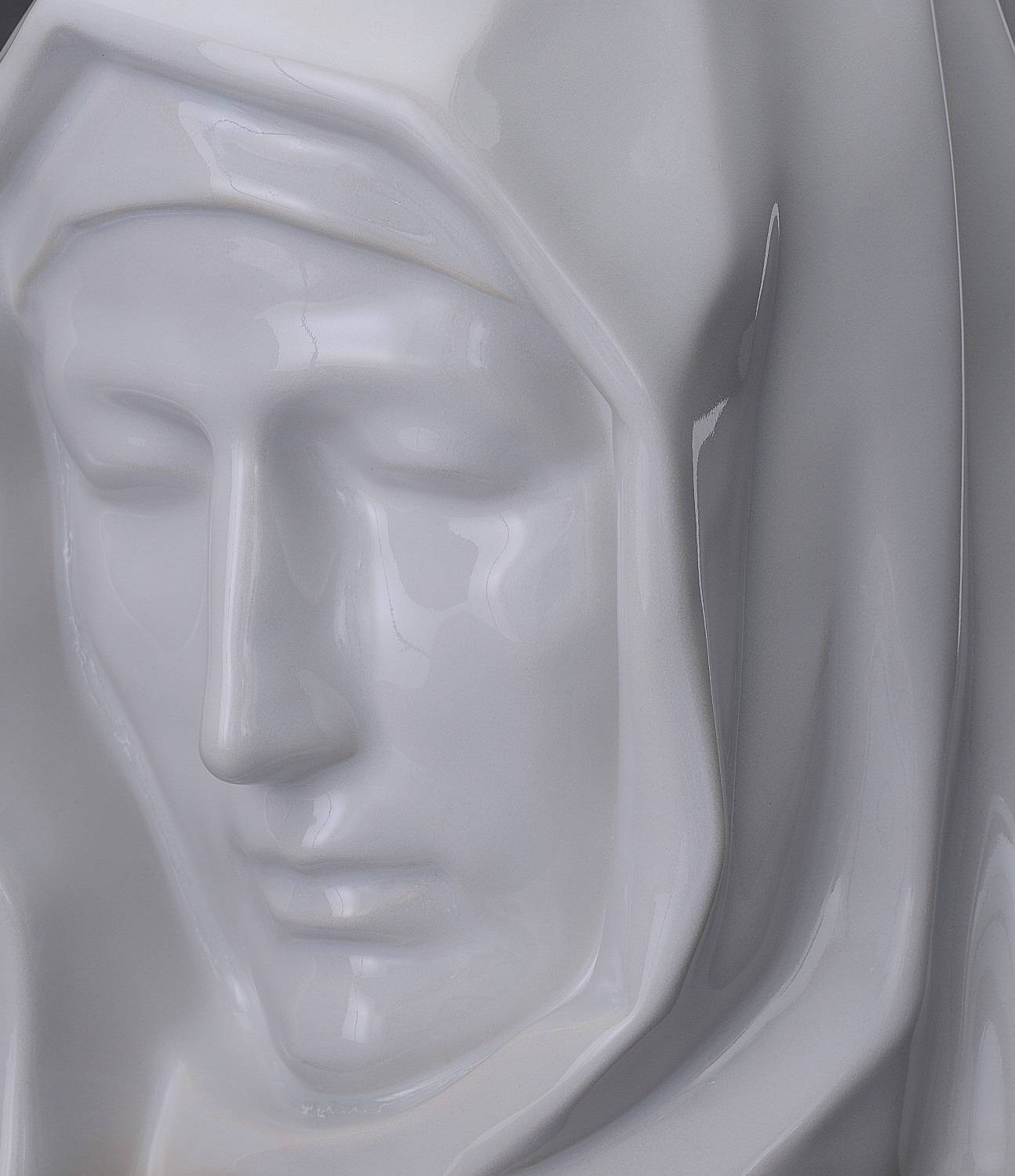 The Holy Mother Handmade Cremation Urn for Ashes, size Large/Adult, color White-PulvisArtUrns-Pulvis Art Urns