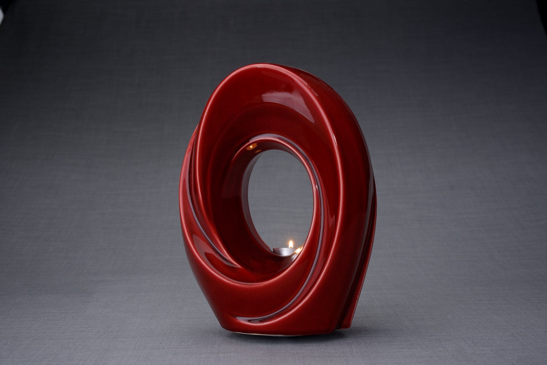 The Passage Handmade Cremation Urn for Ashes, size Large/Adult, color Red-Pulvis Art Urns