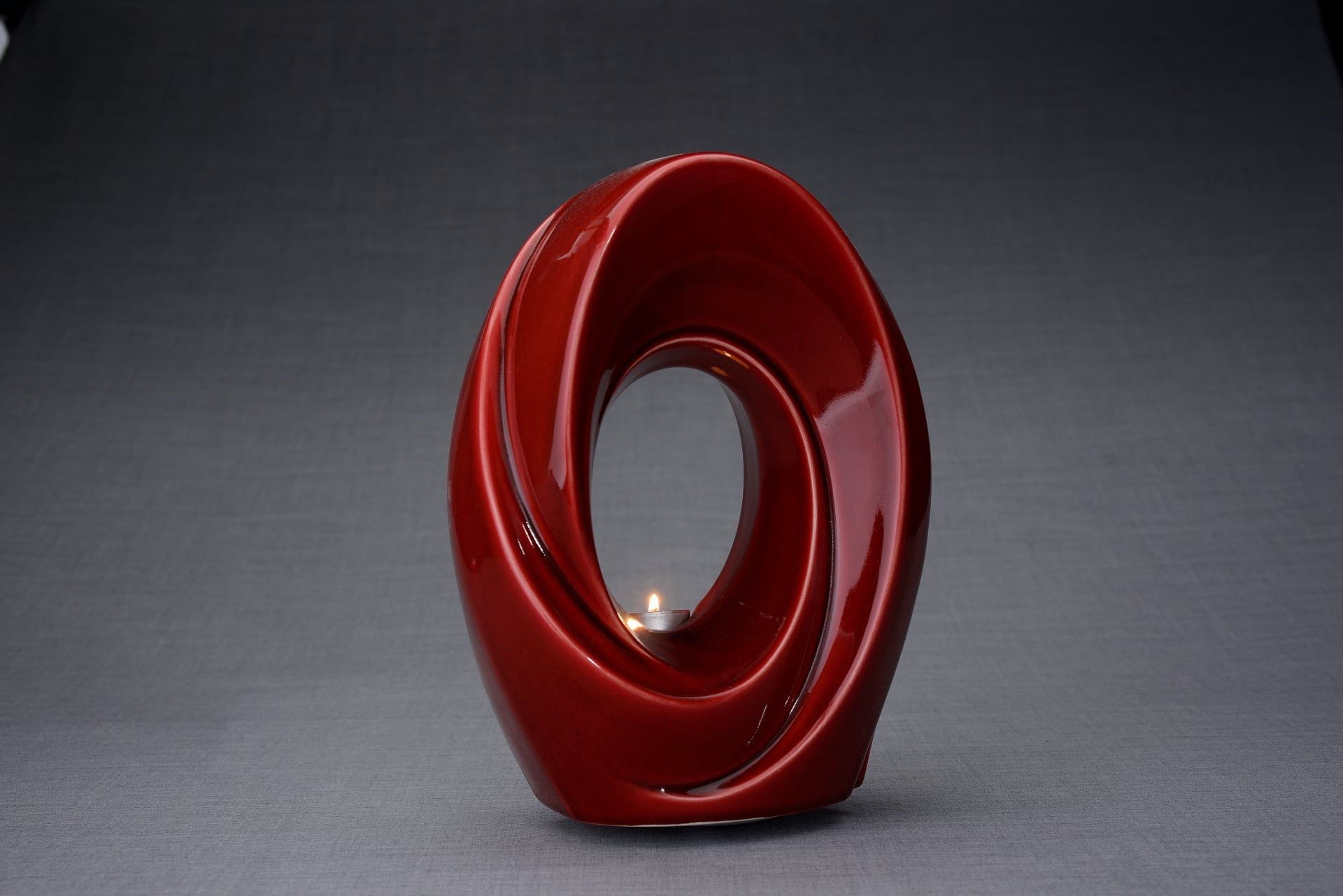 Pulvis Art Urns Adult Size Urn Handmade Cremation Urn for Ashes "The Passage" - Large | Red | Ceramic