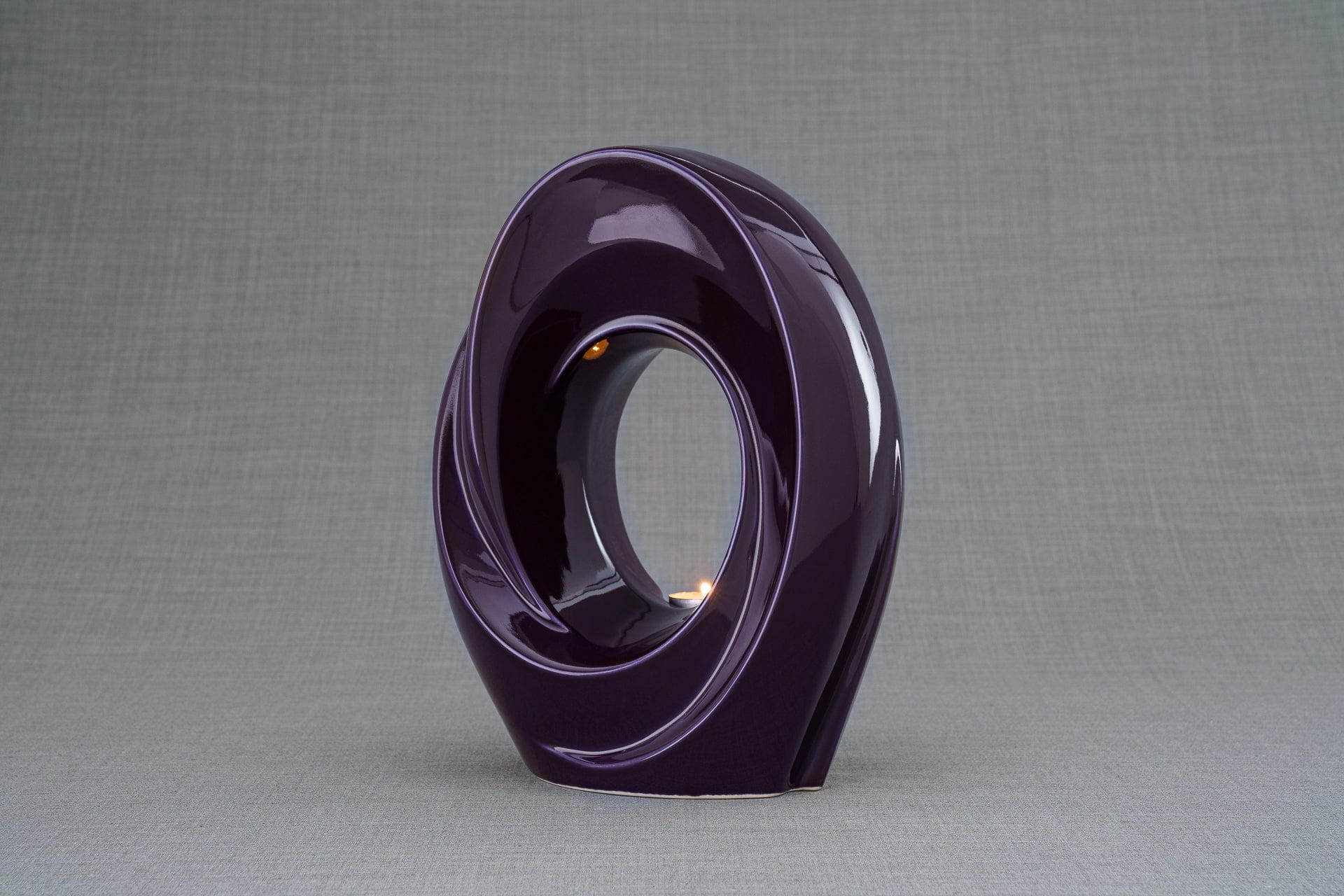 Pulvis Art Urns Adult Size Urn Handmade Cremation Urn for Ashes "The Passage" - Large | Violet | Ceramic