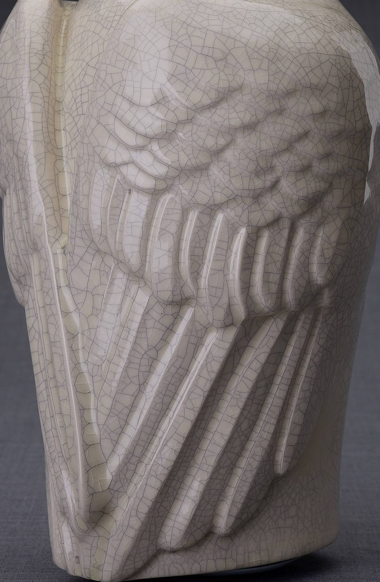 Wings Handmade Cremation Urn for Ashes, size Large/Adult, color Craquelure-PulvisArtUrns-Pulvis Art Urns