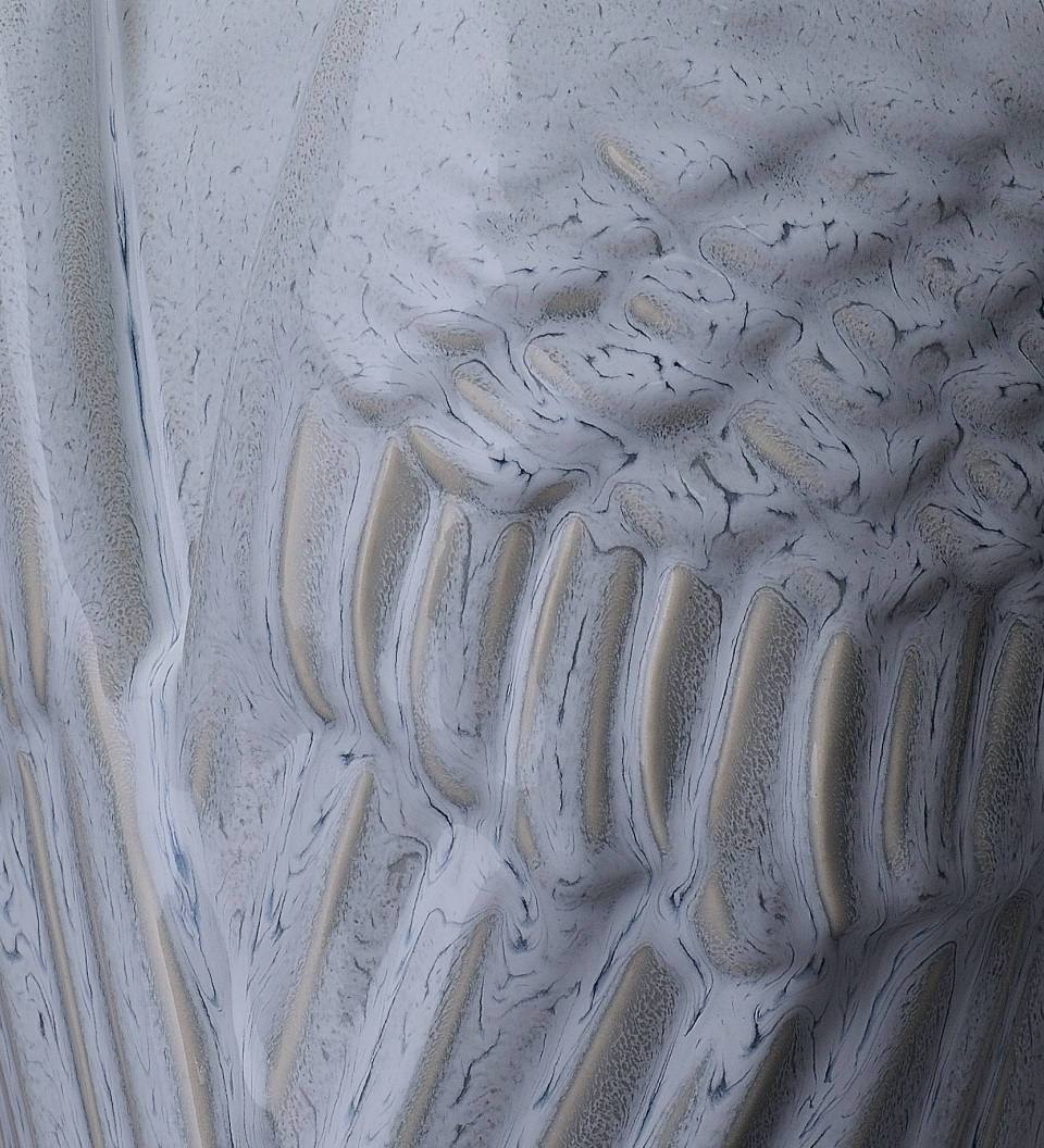 Wings Handmade Cremation Urn for Ashes, size Large/Adult, color Grey Melange-PulvisArtUrns-Pulvis Art Urns