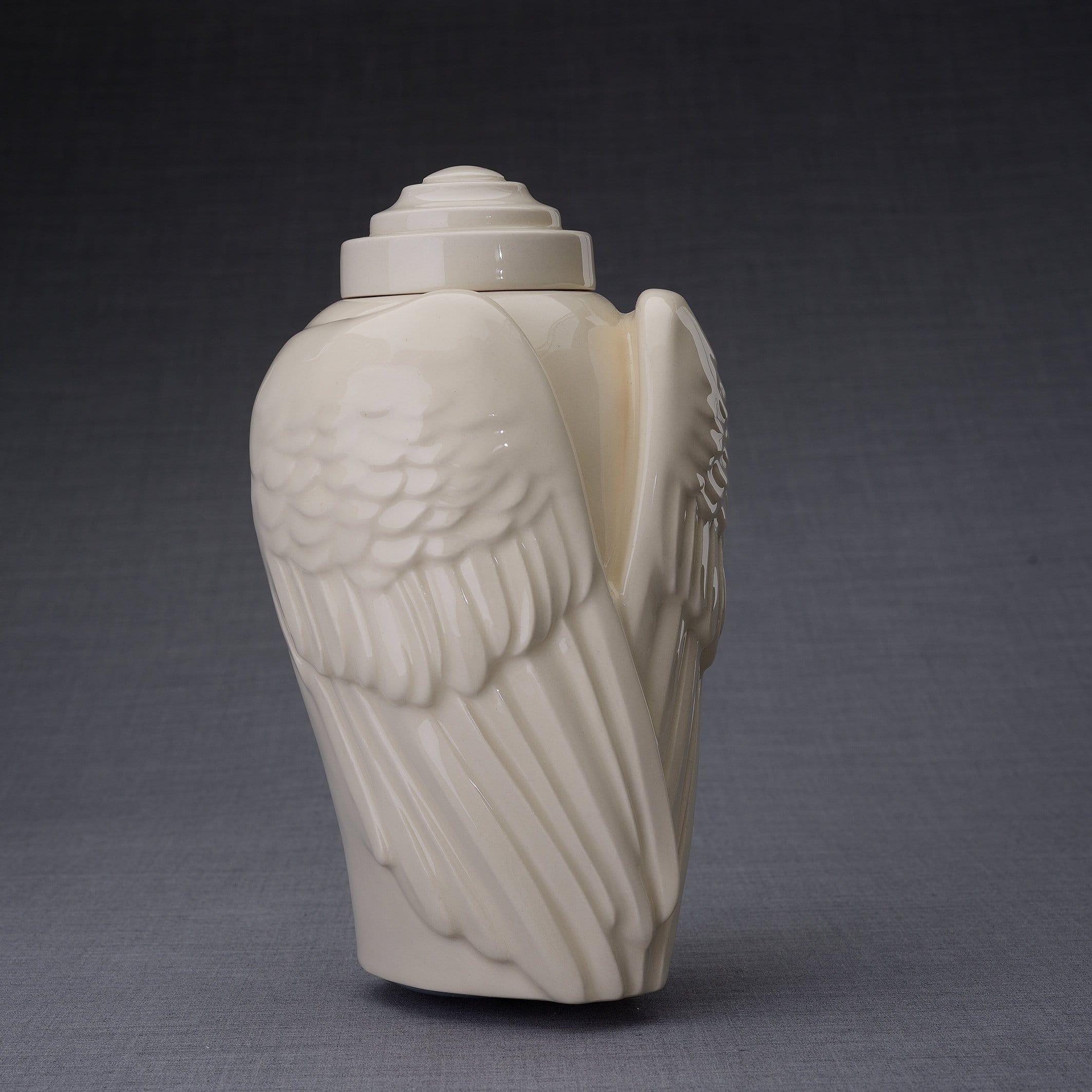 Wings Handmade Cremation Urn for Ashes, size Large/Adult, color Transparent-PulvisArtUrns-Pulvis Art Urns