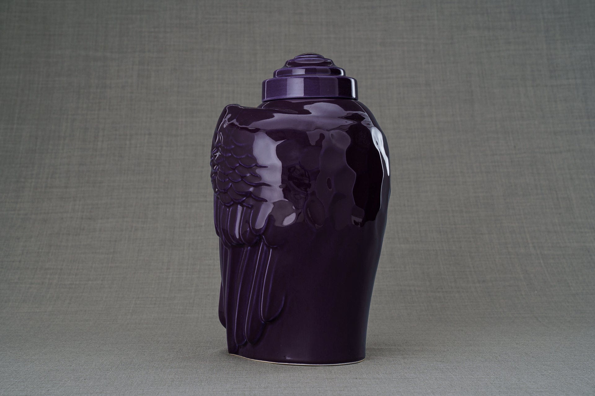 Pulvis Art Urns Adult Size Urn Handmade Cremation Urn for Ashes "Wings" - Large | Violet | Ceramic