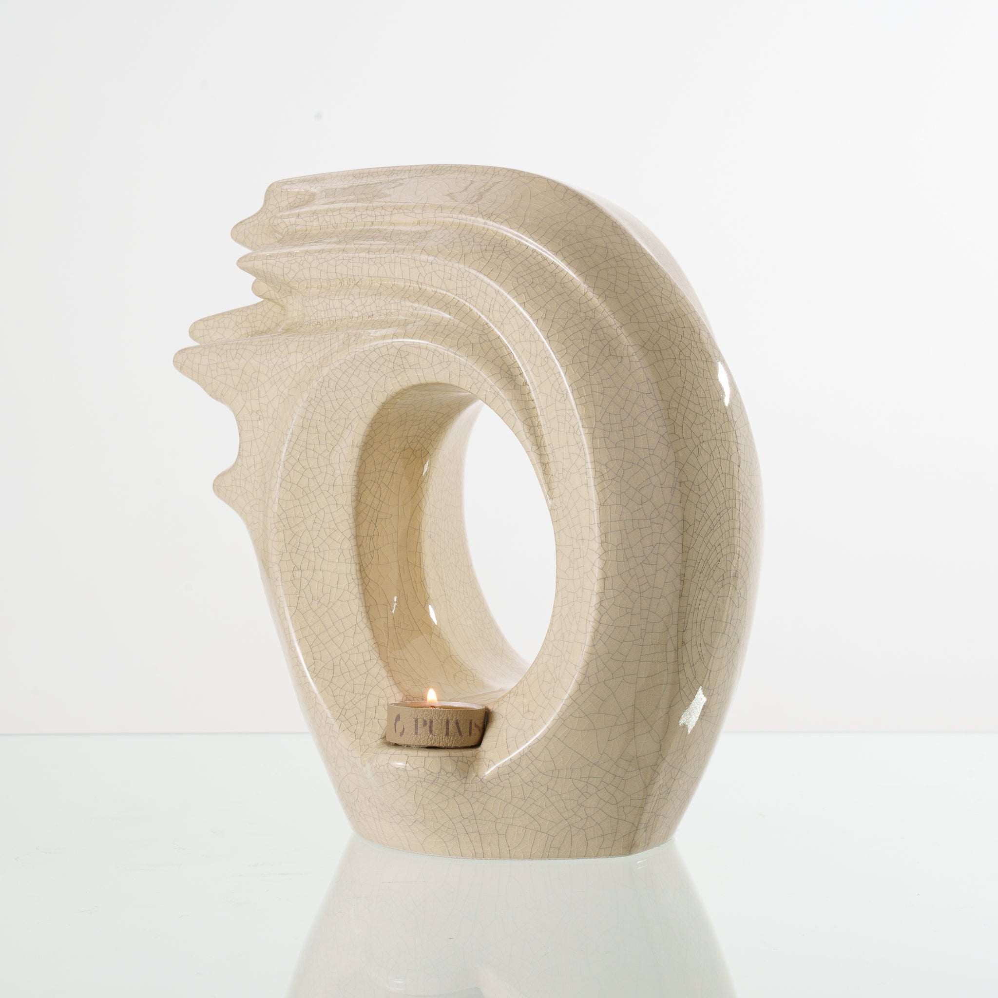 Handmade Cremation Urn "Zephyr" - Adult Ceramic Urn | Craquelure