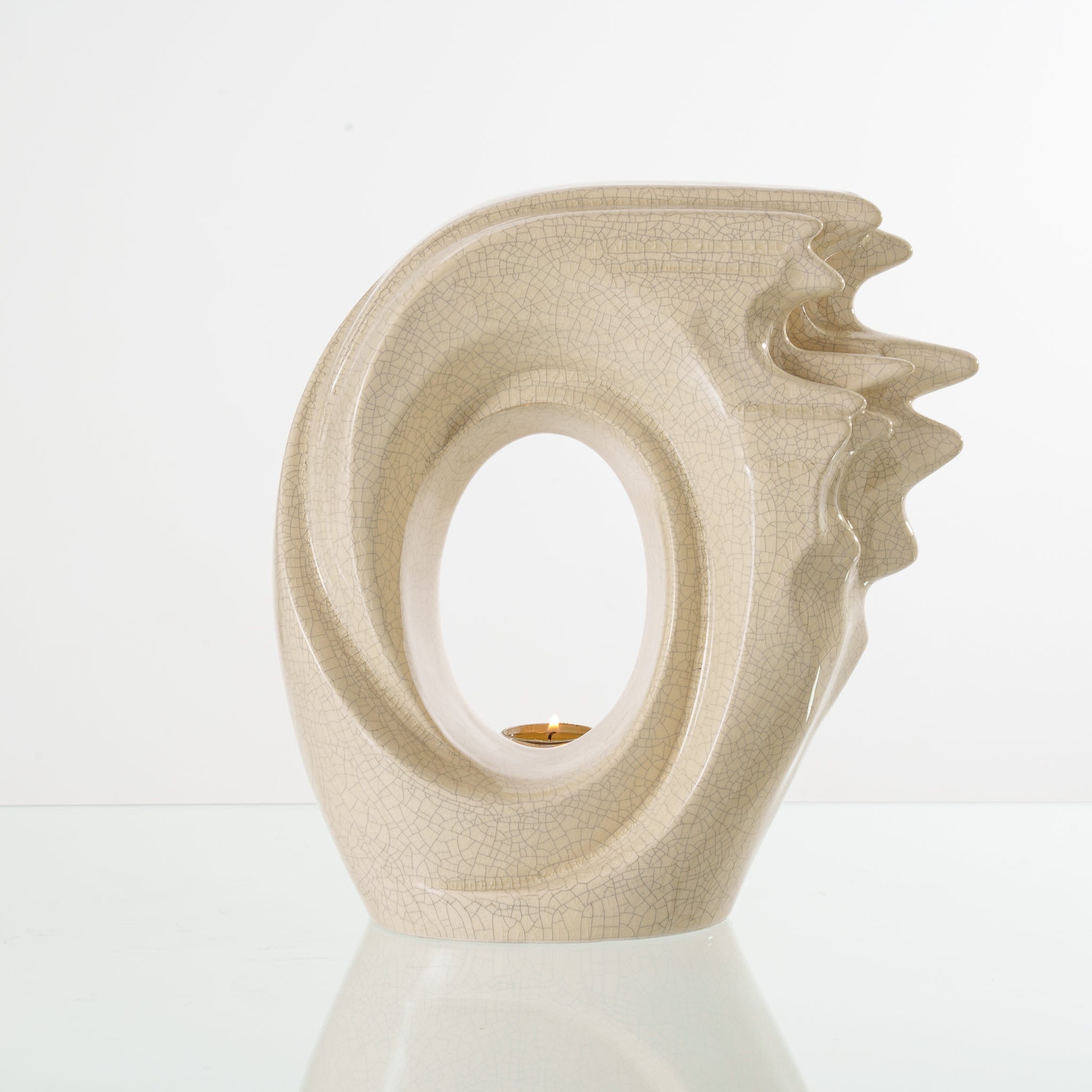 Handmade Cremation Urn "Zephyr" - Adult Ceramic Urn | Craquelure