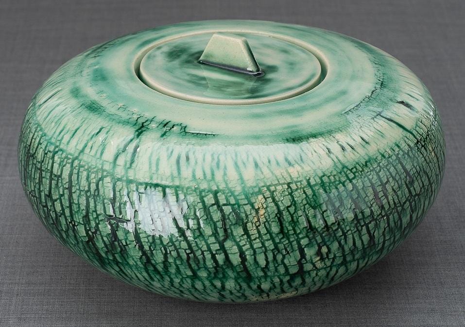 Ceramic Art Urn for Ashes - handmade on a pottery wheel by Pulvis Art Urns