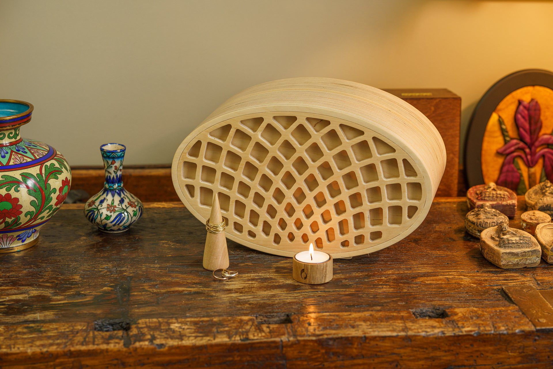 Pulvis Art Urns Adult Size Urn Wooden Cremation Urn "Remembrance" - Handmade
