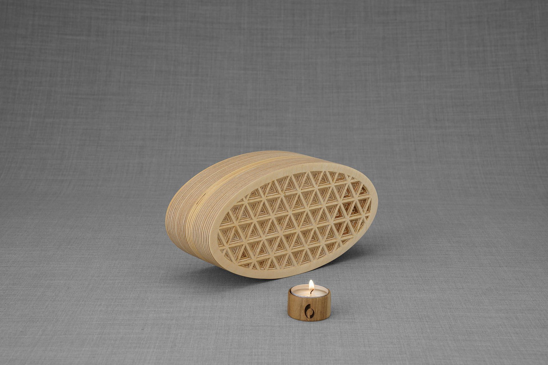 Pulvis Art Urns Adult Size Urn Wooden Cremation Urn "Remembrance" - Handmade - Uroko Pattern