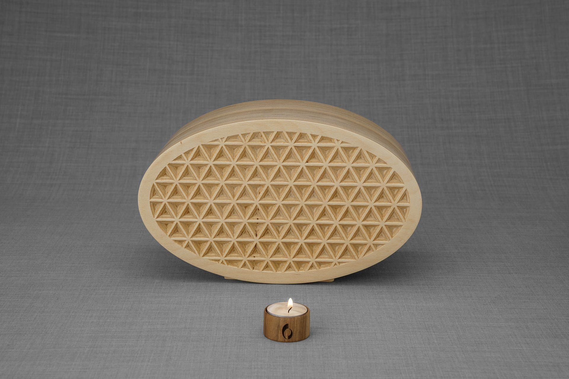 Pulvis Art Urns Adult Size Urn Wooden Cremation Urn "Remembrance" - Handmade - Uroko Pattern