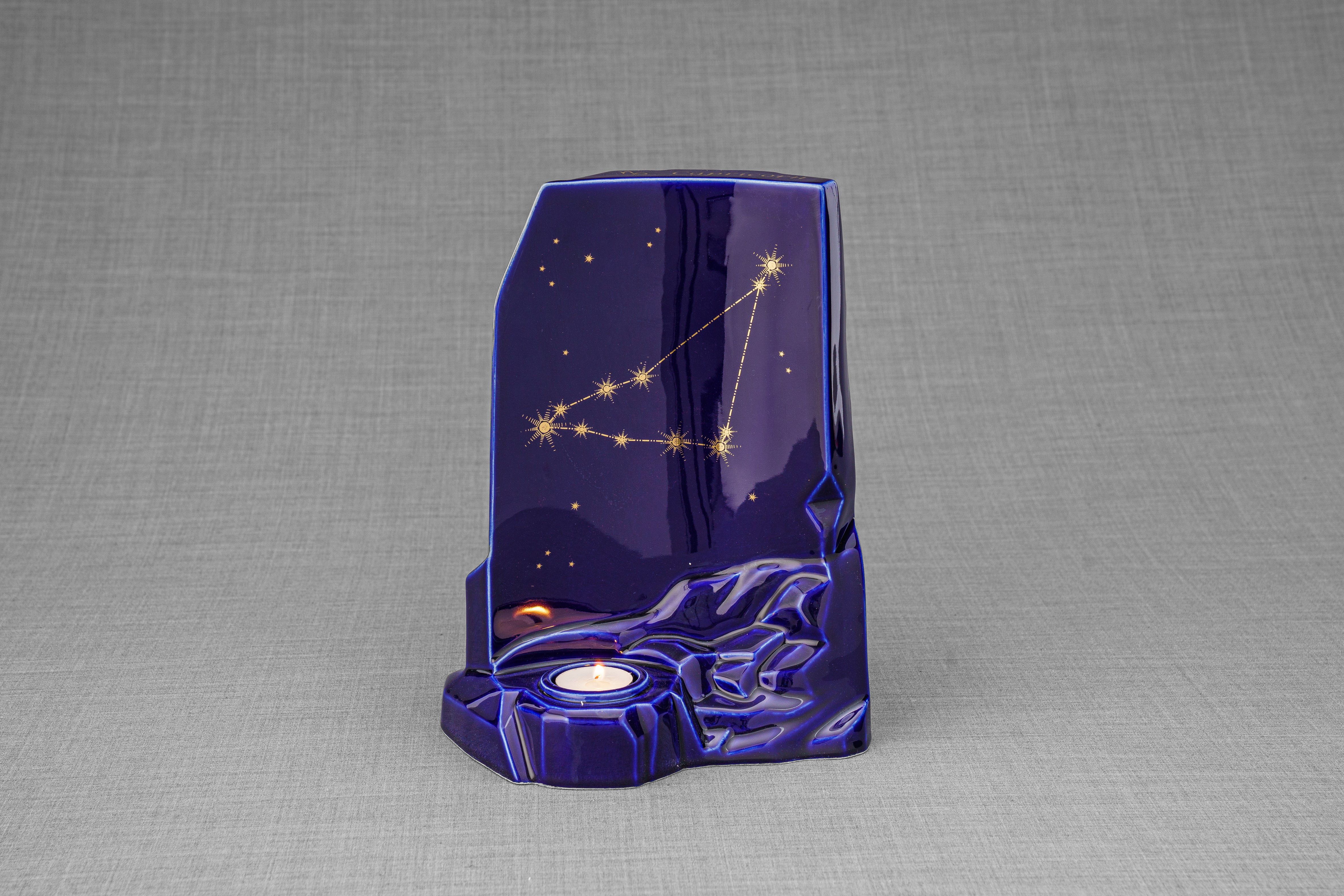 Pulvis Art Urns Adult Size Urn Zodiac Urn for Ashes "Capricorn" - Large | Star Sign Urn