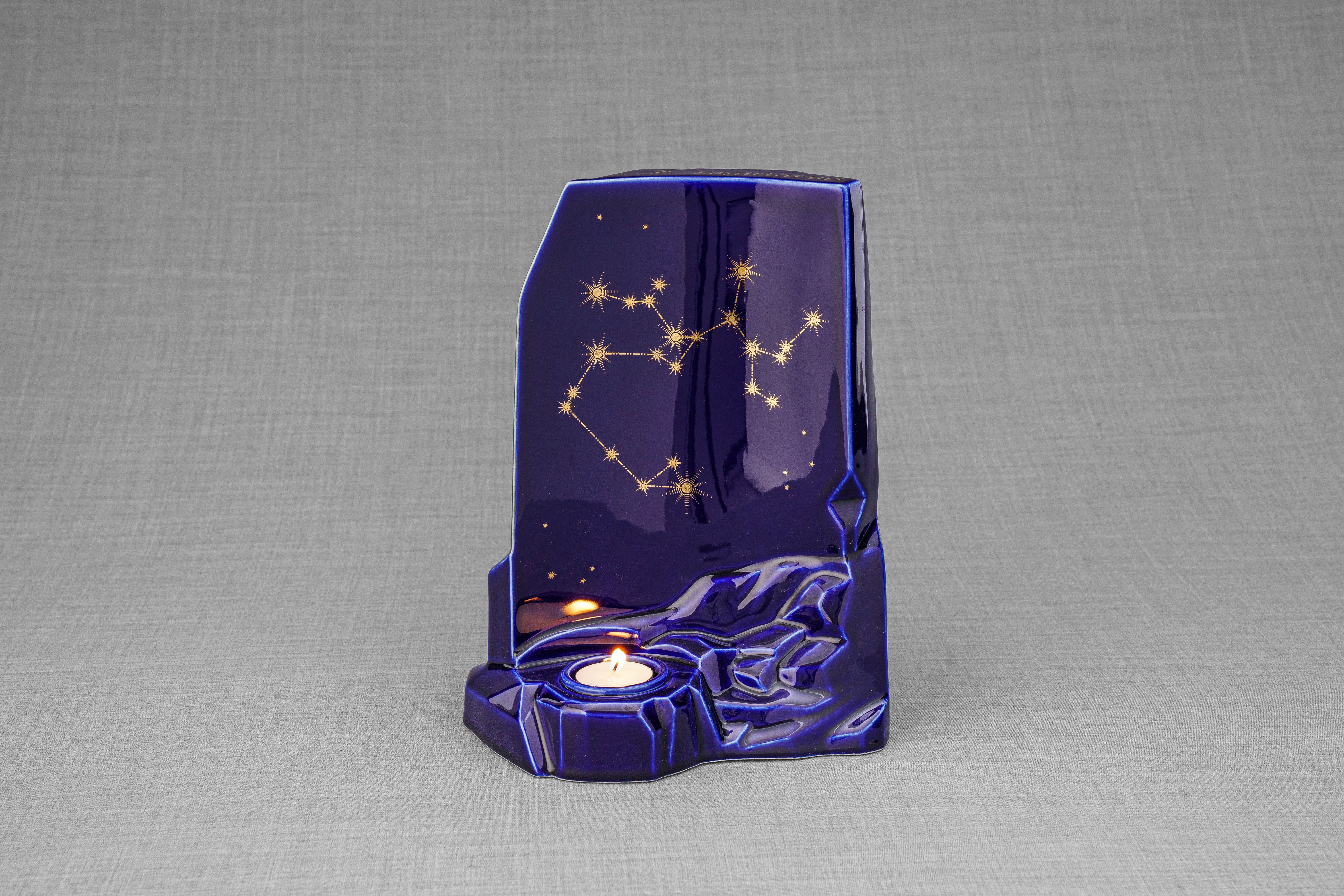 Pulvis Art Urns Adult Size Urn Zodiac Urn for Ashes "Sagittarius" - Large | Star Sign Urn