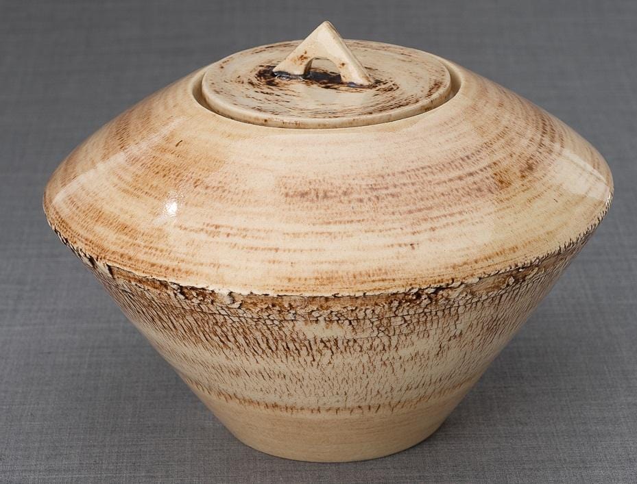 Ceramic Art Urn for Ashes - handmade on a pottery wheel by Pulvis Art Urns