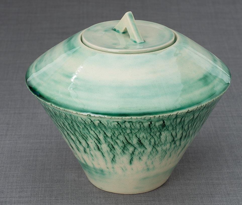 Ceramic Art Urn for Ashes - handmade on a pottery wheel by Pulvis Art Urns