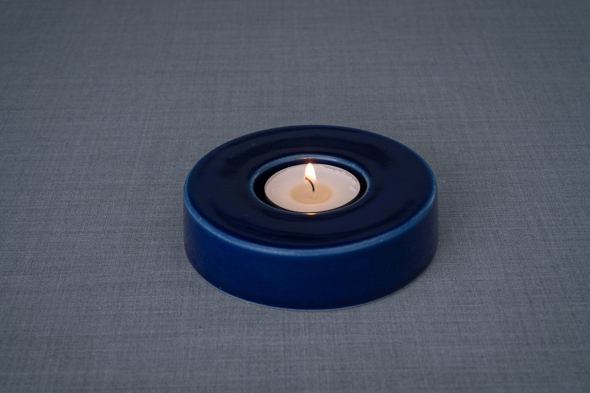 Caleo Handmade Ceramic Candleholder - Cobalt Metallic | Ceramic