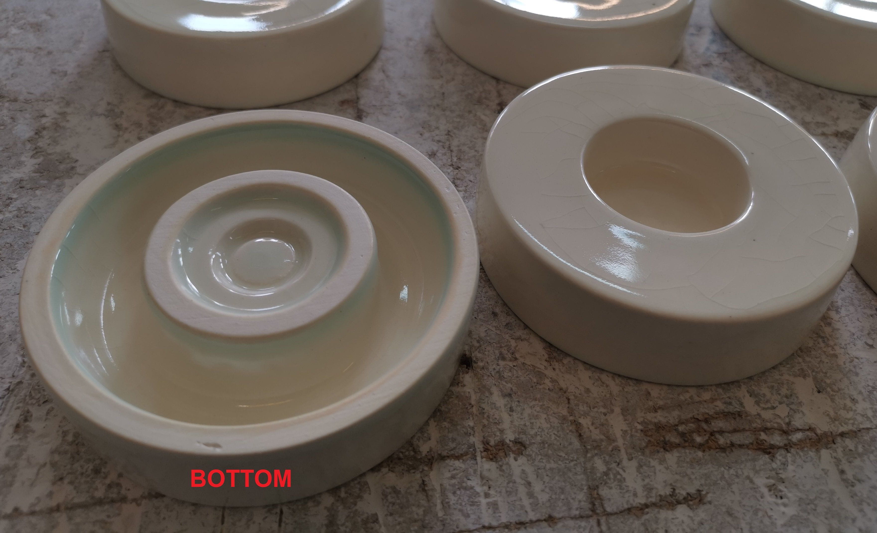 Pulvis Art Urns Candleholder Caleo Handmade Candleholder for Cremation Urns - Oily Green | Ceramic
