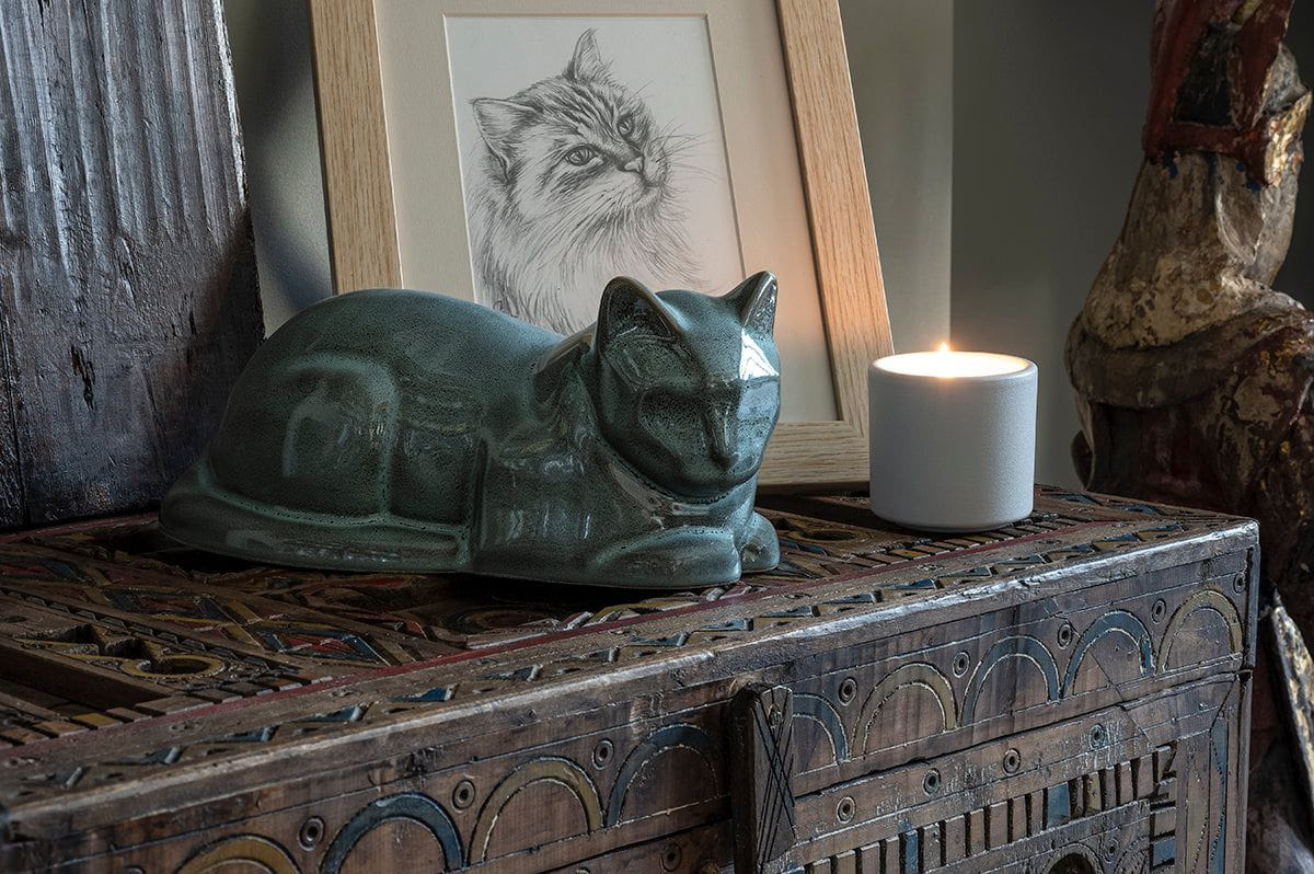 Pulvis Art Urns "Cat" Memorial Bundle - 4 pcs. | Handmade