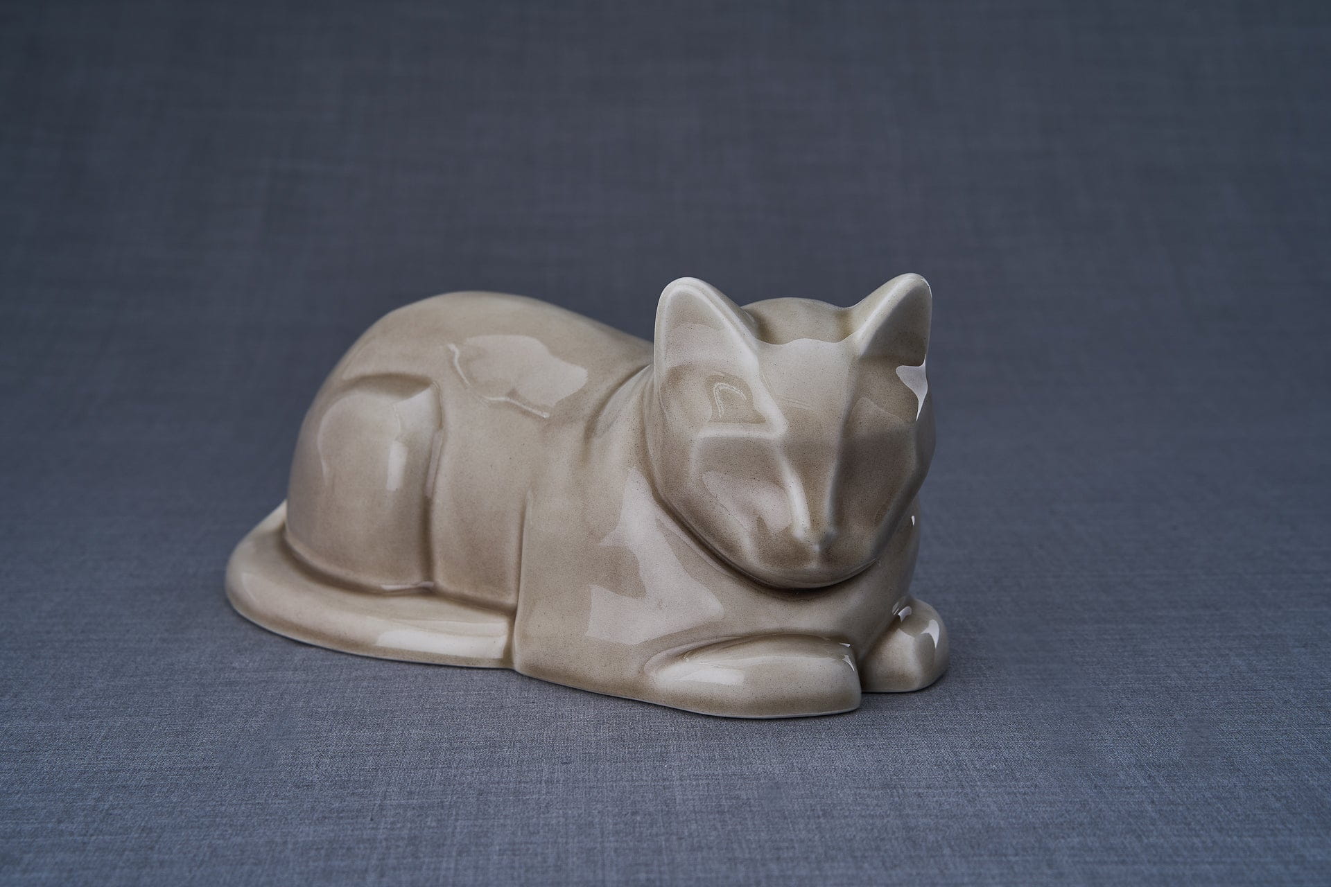 Pulvis Art Urns Beige Grey / Light "Cat" Memorial Bundle - 4 pcs. | Handmade