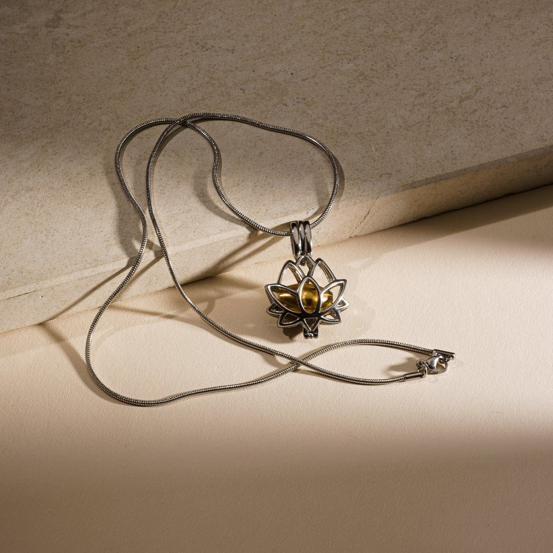 Pulvis Art Urns Cremation Necklace – Bloom | Stainless Steel | Memorial Jewelry