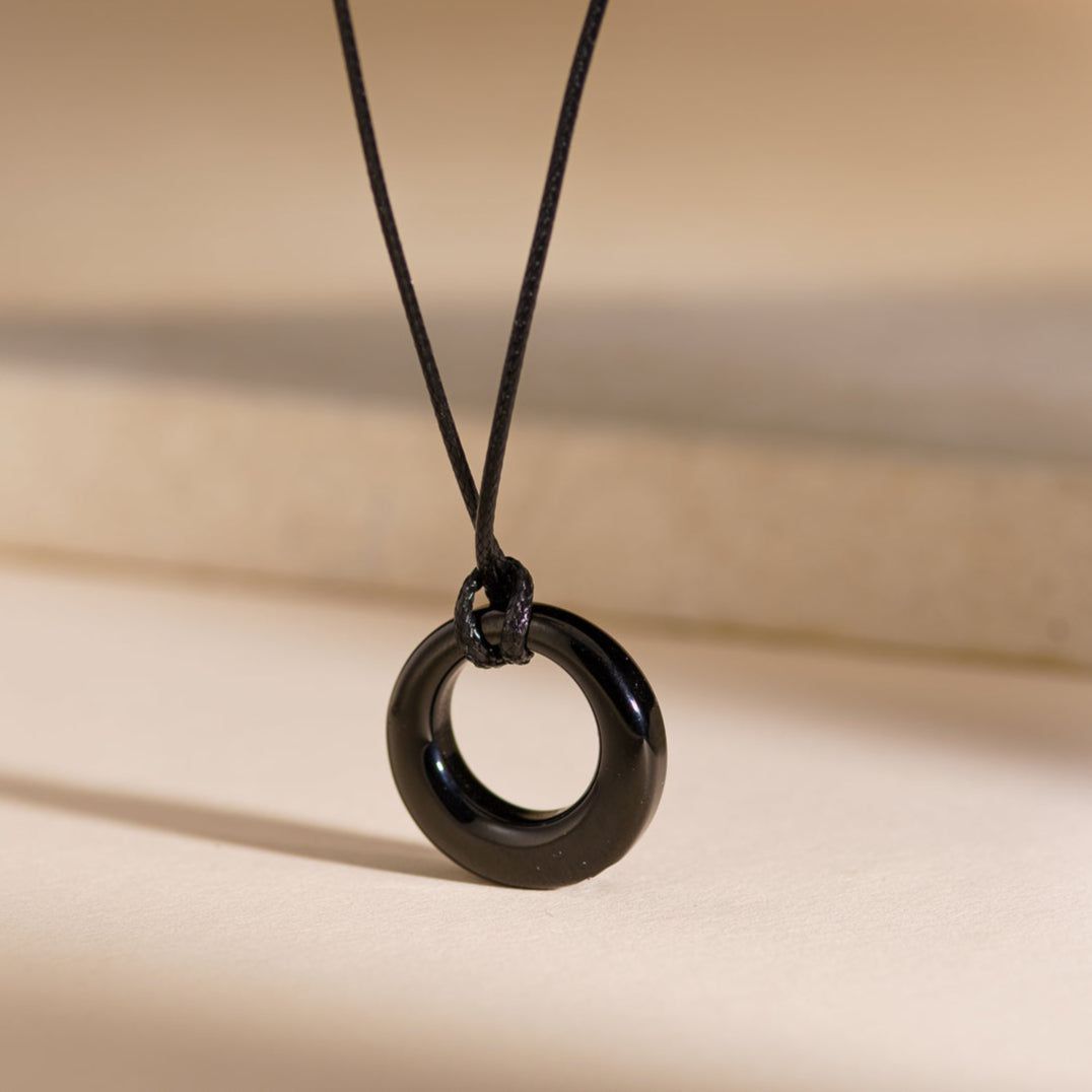 Pulvis Art Urns Cremation Necklace – Forever | Stainless Steel | Memorial Jewelry | Black