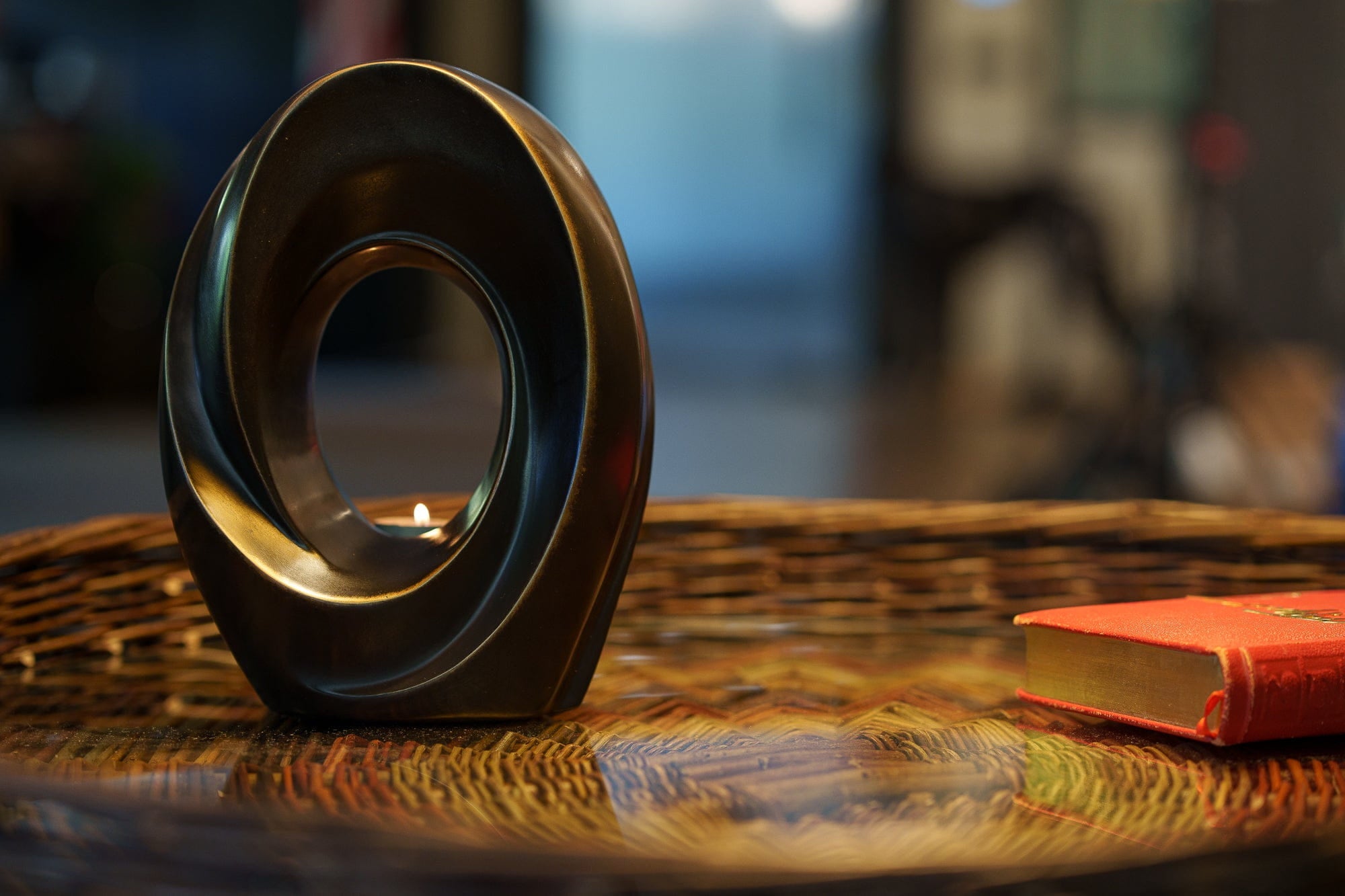 Cast Bronze Cremation Urn "The Passage" - Dark Patina | Exclusive Bronze Urn