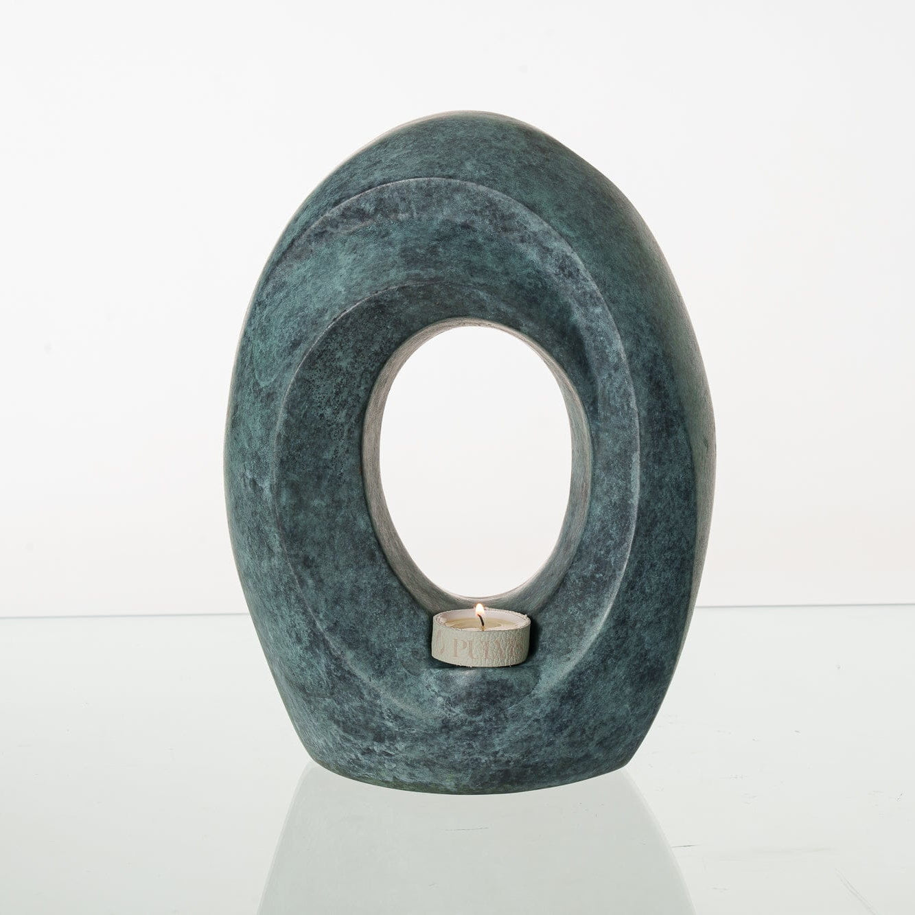 Cast Bronze Cremation Urn "The Passage" - Green Patina | Exclusive Bronze Urn