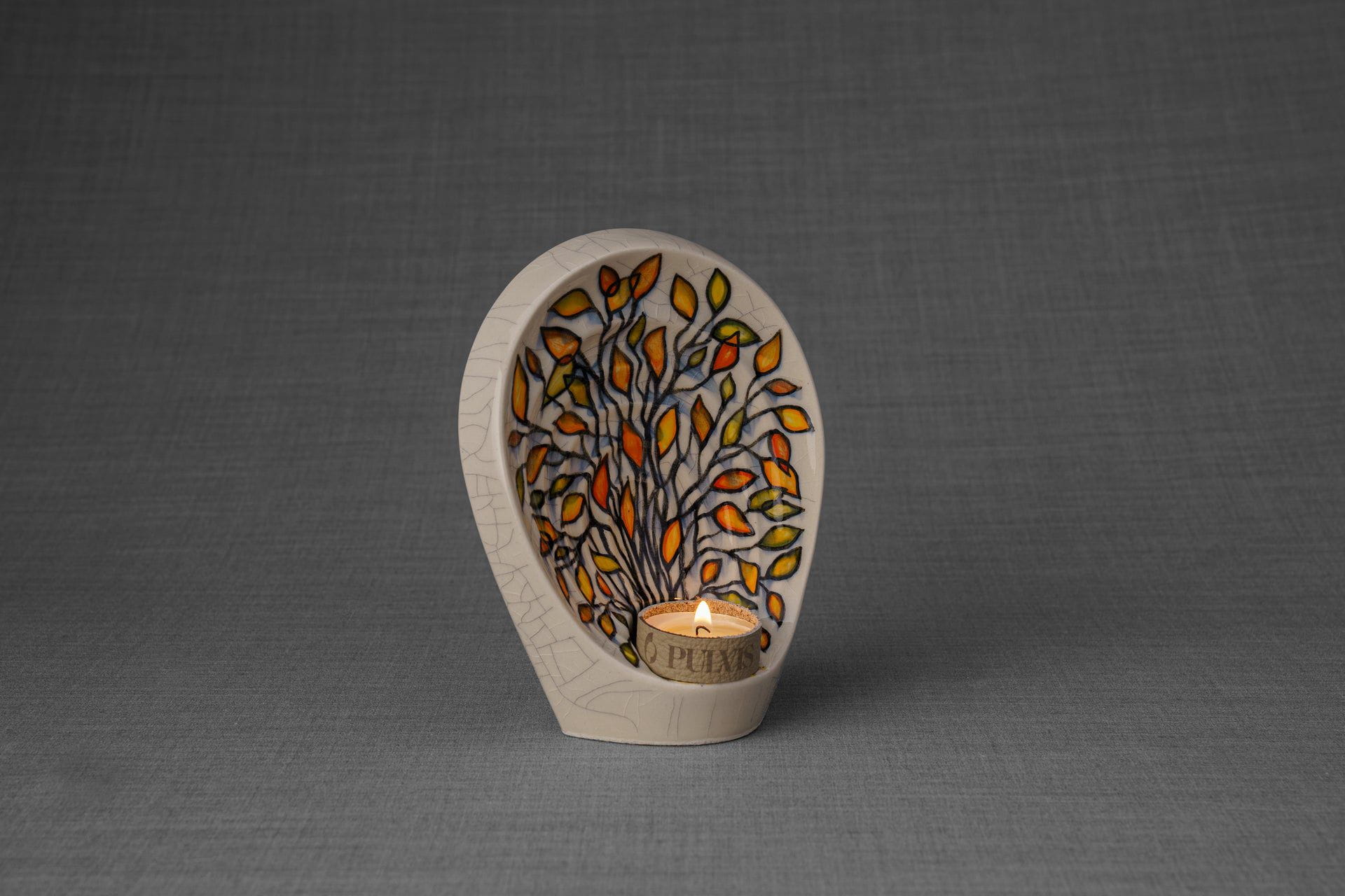 Pulvis Art Urns Exclusive Urn Hand Decorated Keepsake "Guardian - Autumn" - Ceramic Keepsake Urn